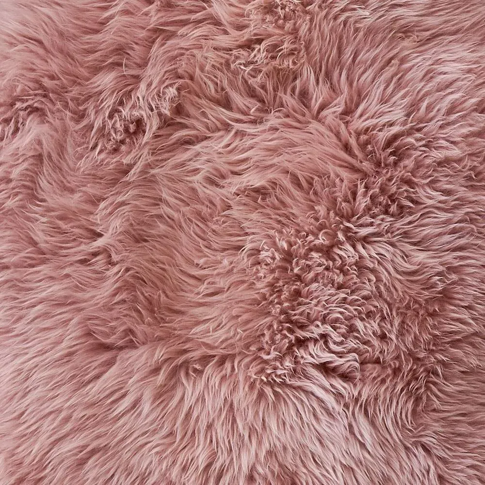 Single Sheepskin Rug - Rose Pink