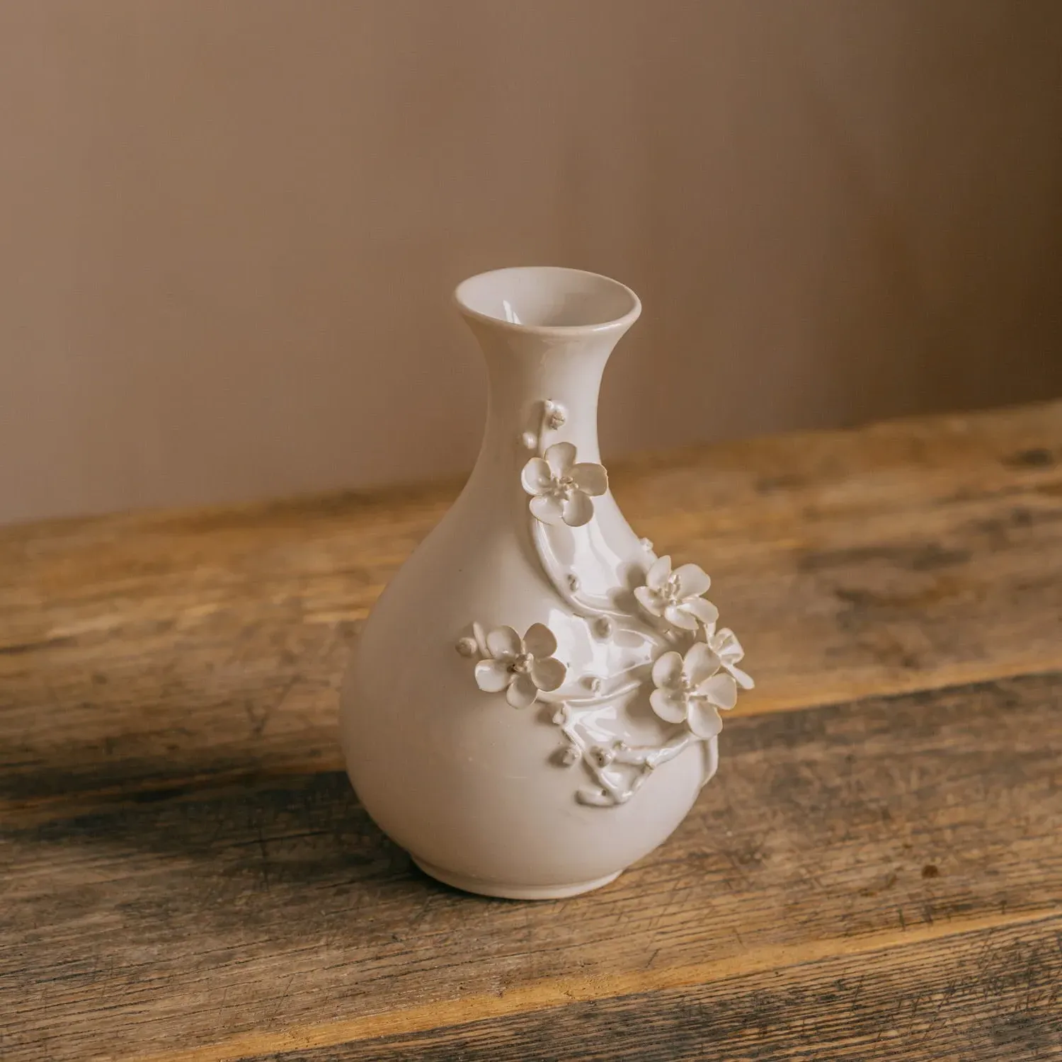 Small Blossom Vase - Off-White, Stoneware
