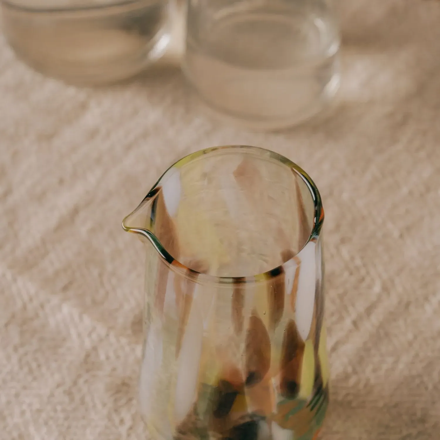 Small Carafe - Brown Speckled, Glass