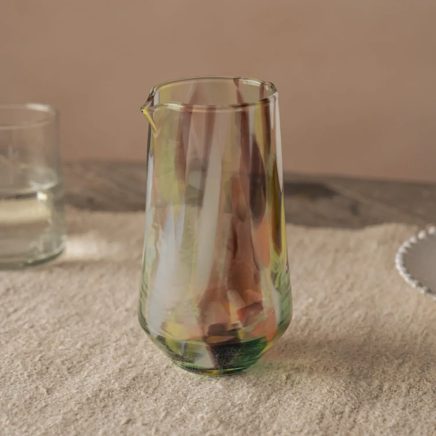 Small Carafe - Brown Speckled, Glass image