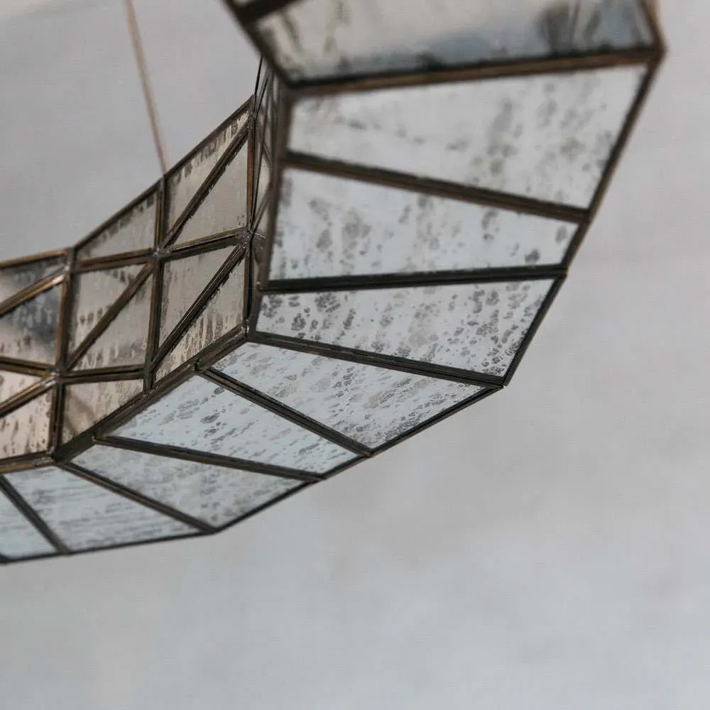 Small Chatsworth Chandelier - Antiqued Copper, Glass