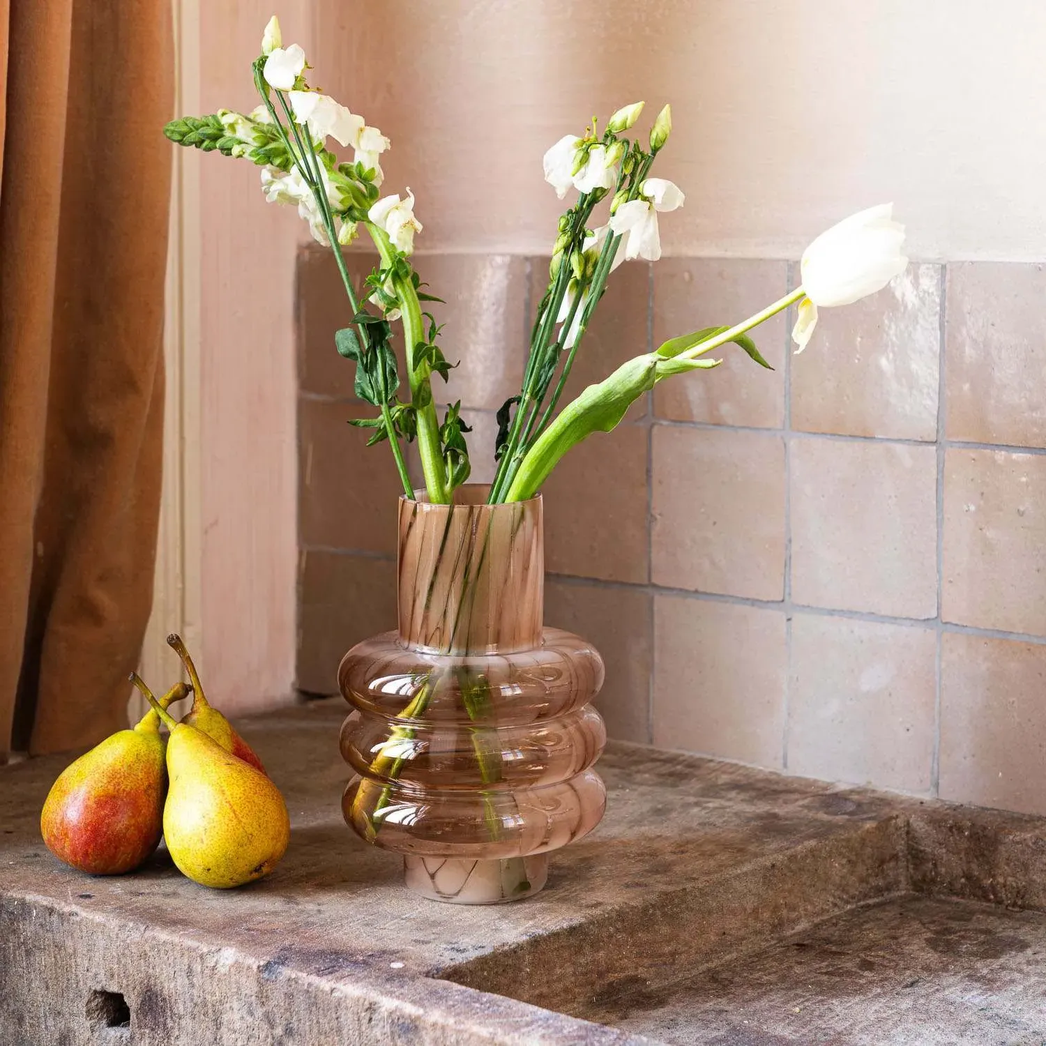 Small Cinnie Glass Vase - Brown image