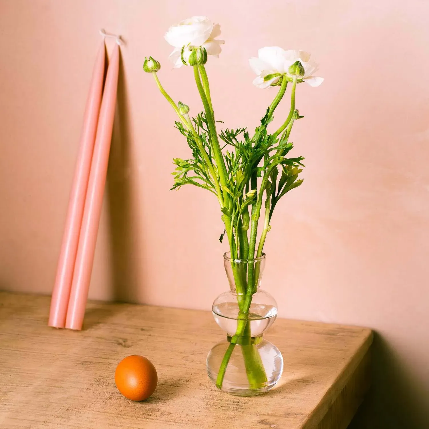 Small Curved Glass Vase - Clear image