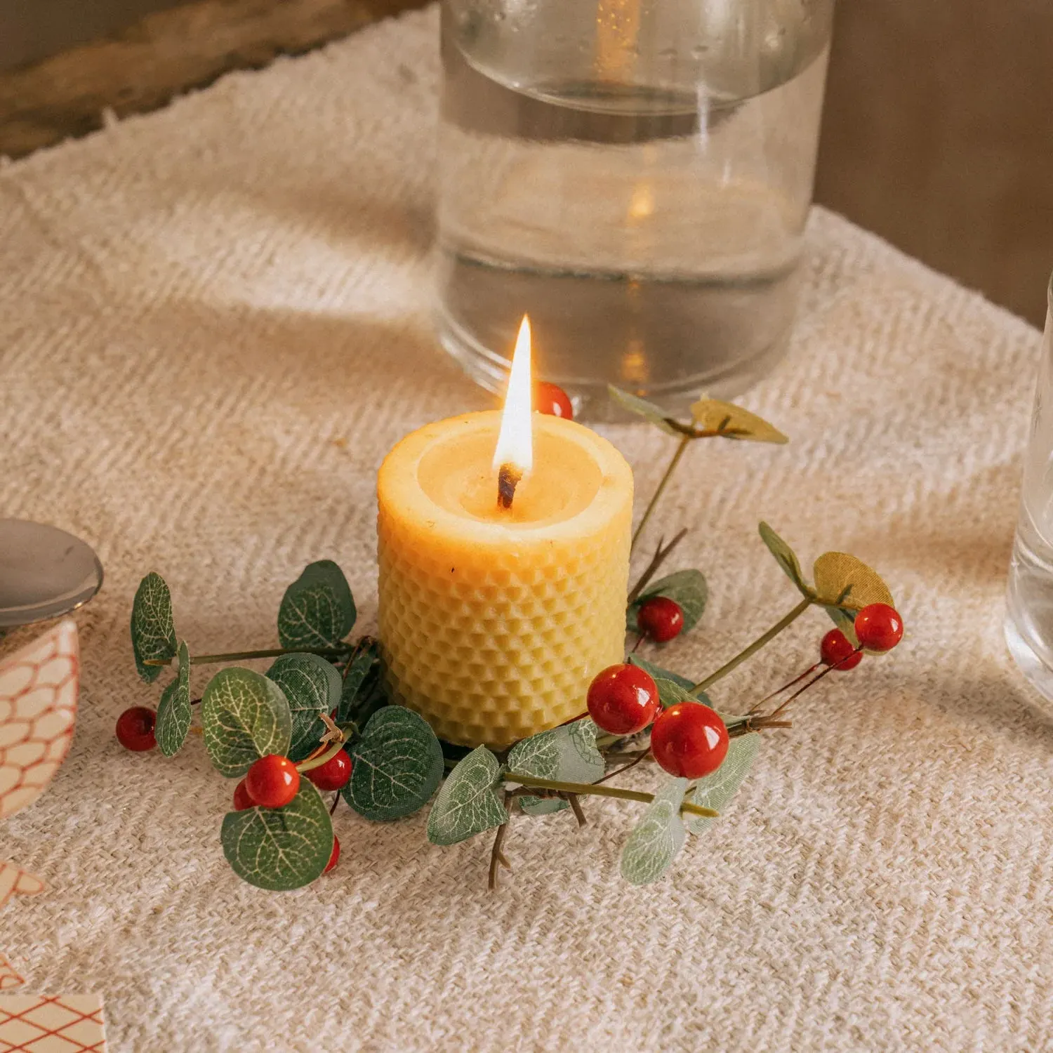 Small Eucalyptus & Berries Candle Ring image