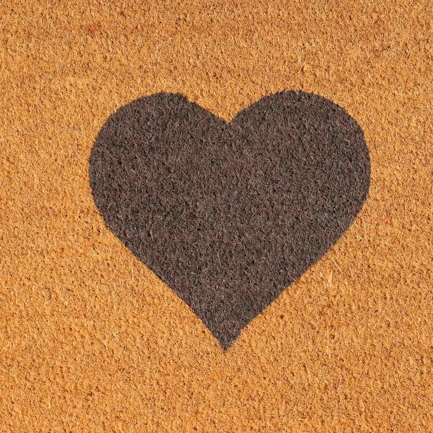Small Heart Doormat - Natural, Coir