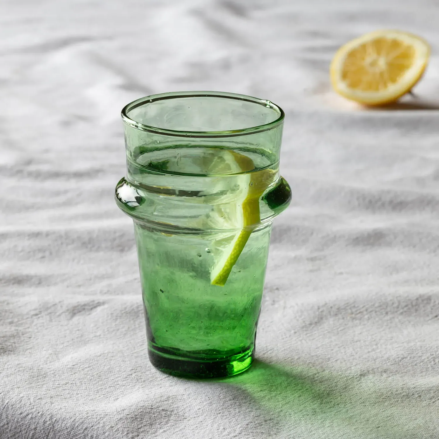 Small Moroccan Tumbler - Blue, Recycled Glass