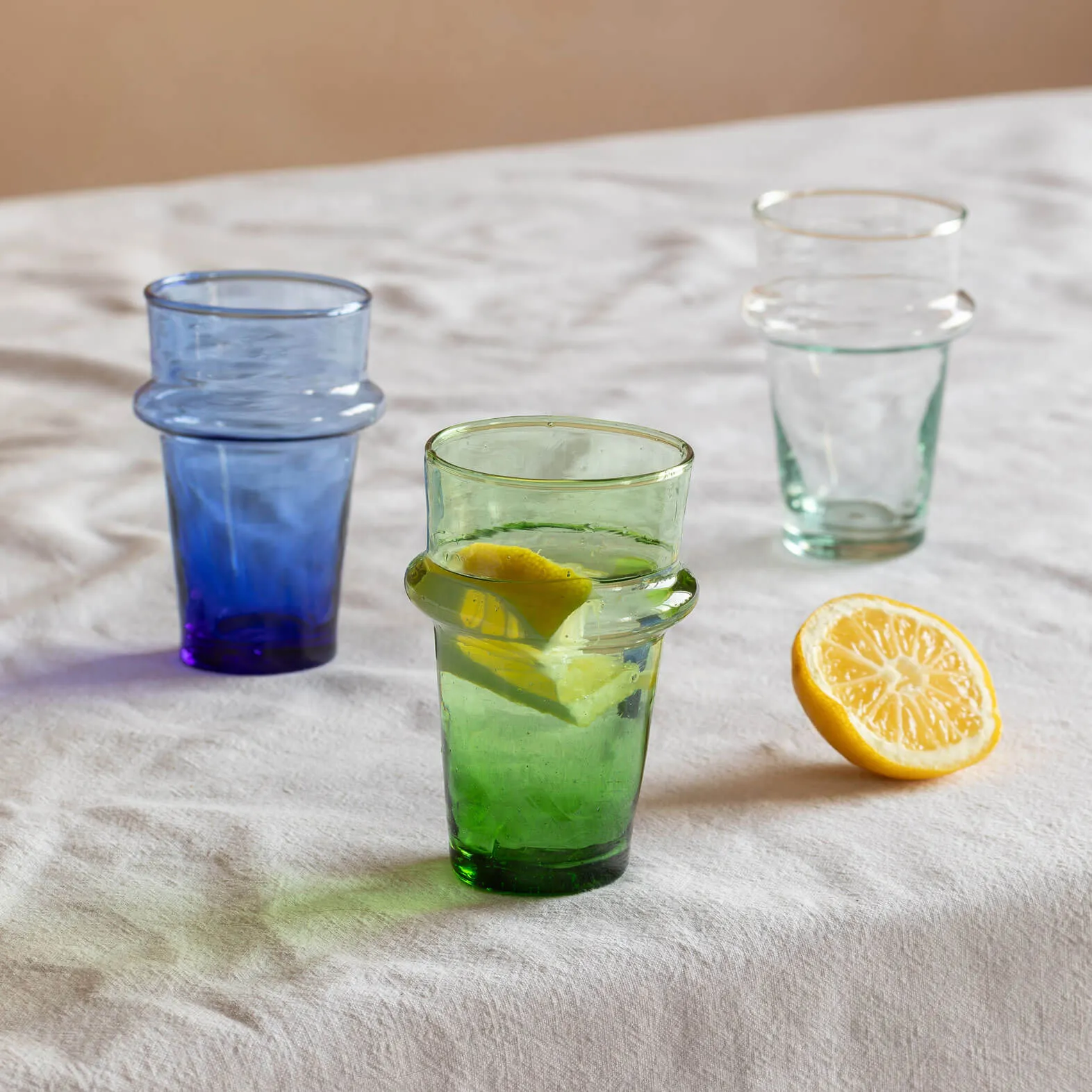 Small Moroccan Tumbler - Clear, Recycled Glass image