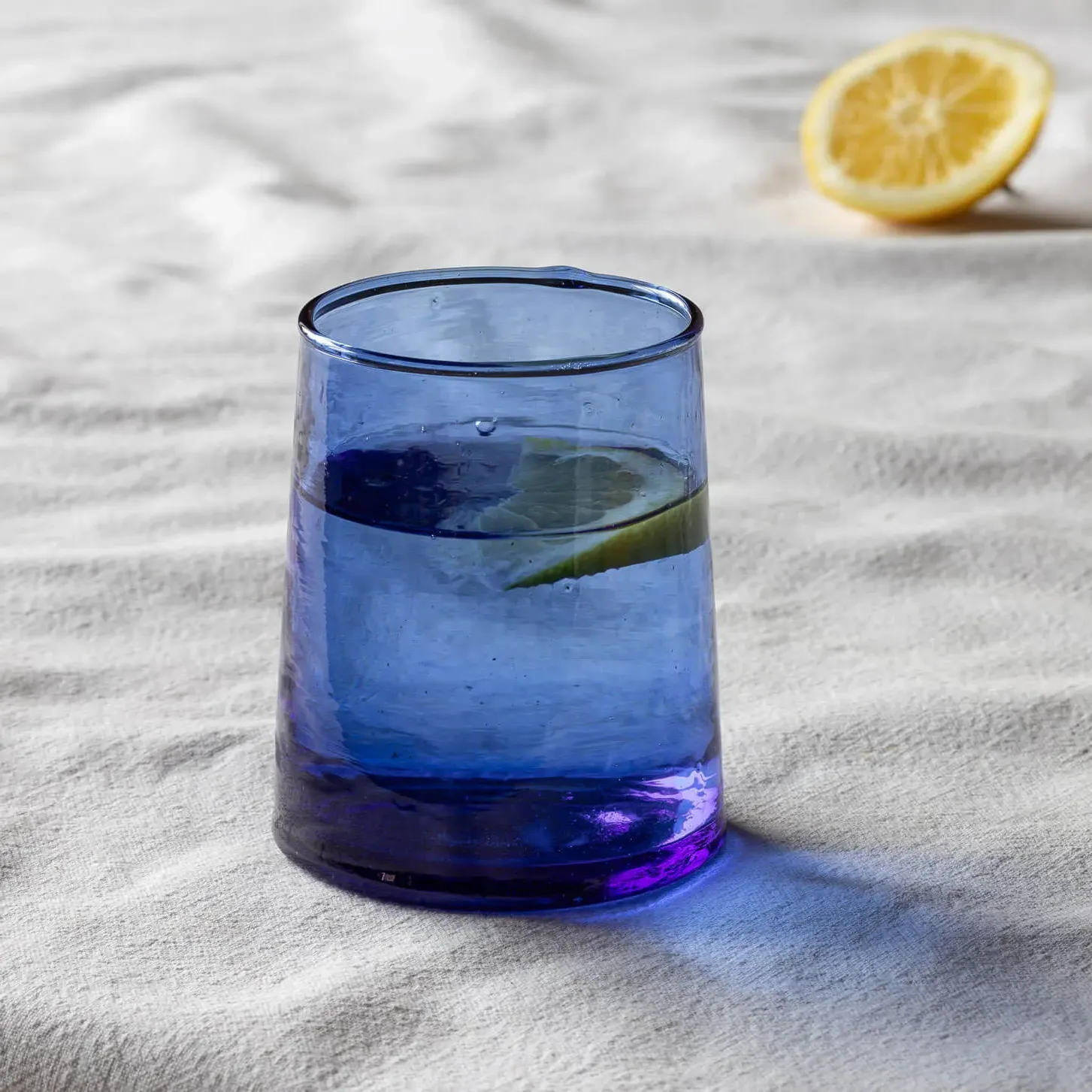 Small Moroccan Water Glass - Clear, Recycled Glass