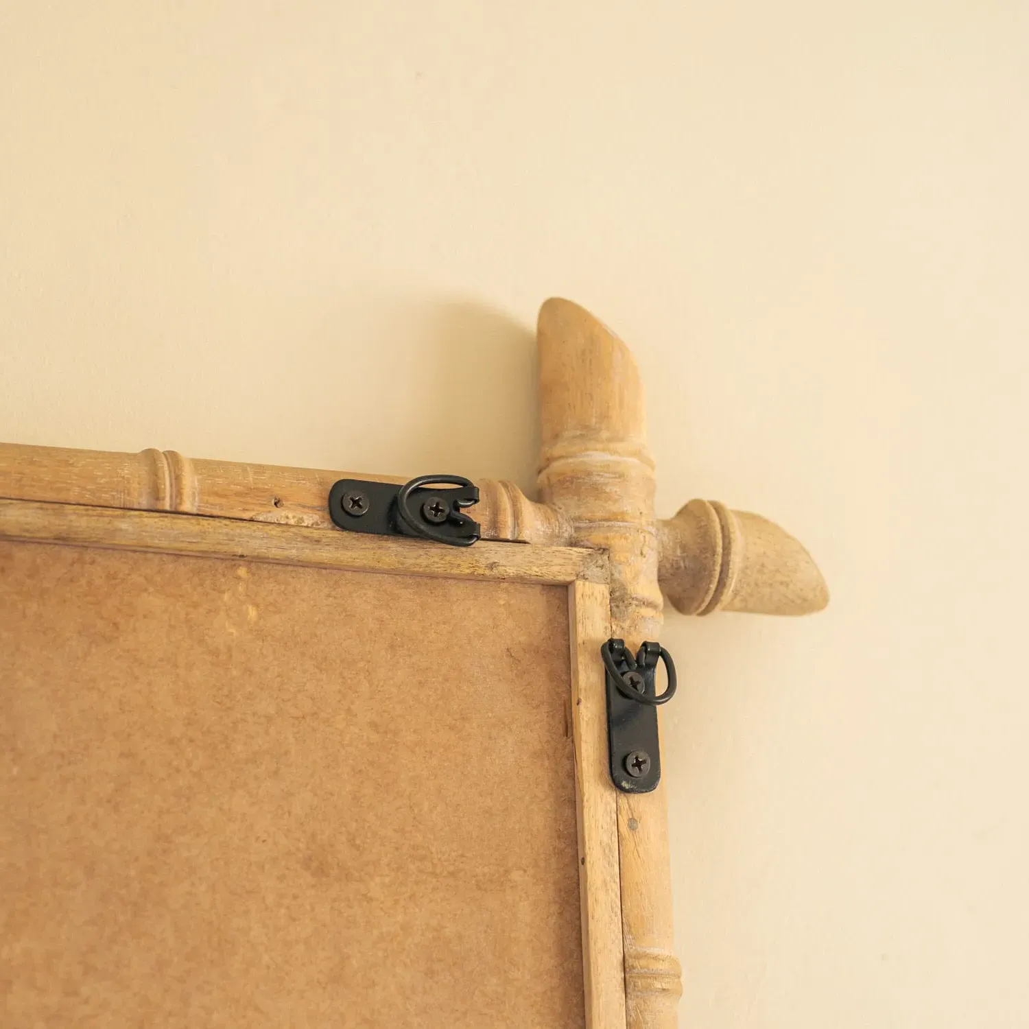 Small Rectangular Mirror - Mango Wood, Bamboo Design