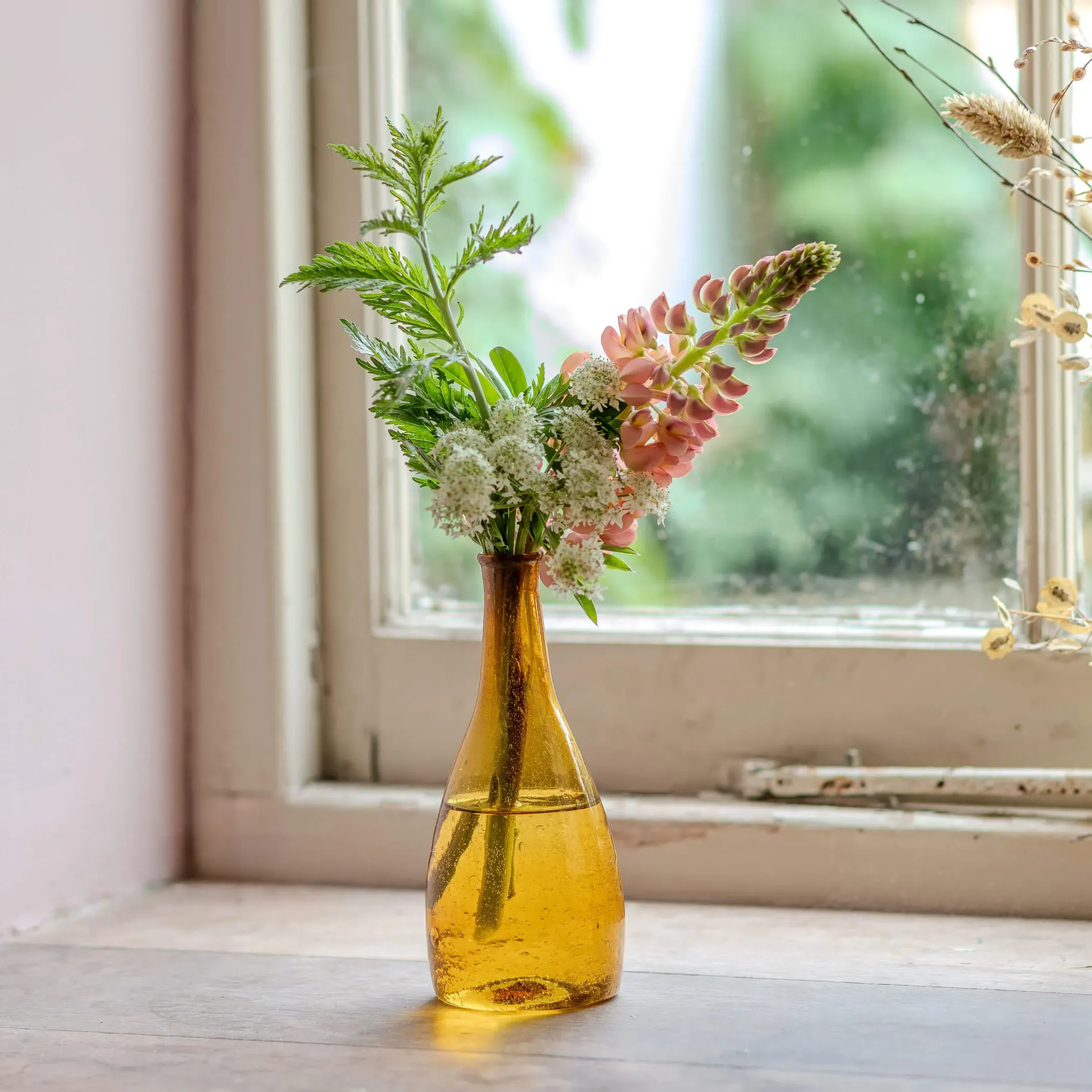 Small Recycled Glass Vase - Amber image