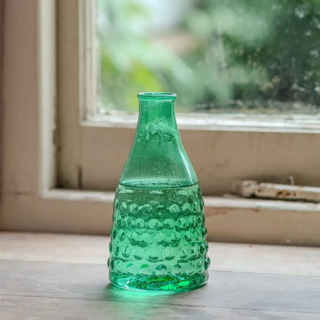 Small Recycled Glass Vase - Green