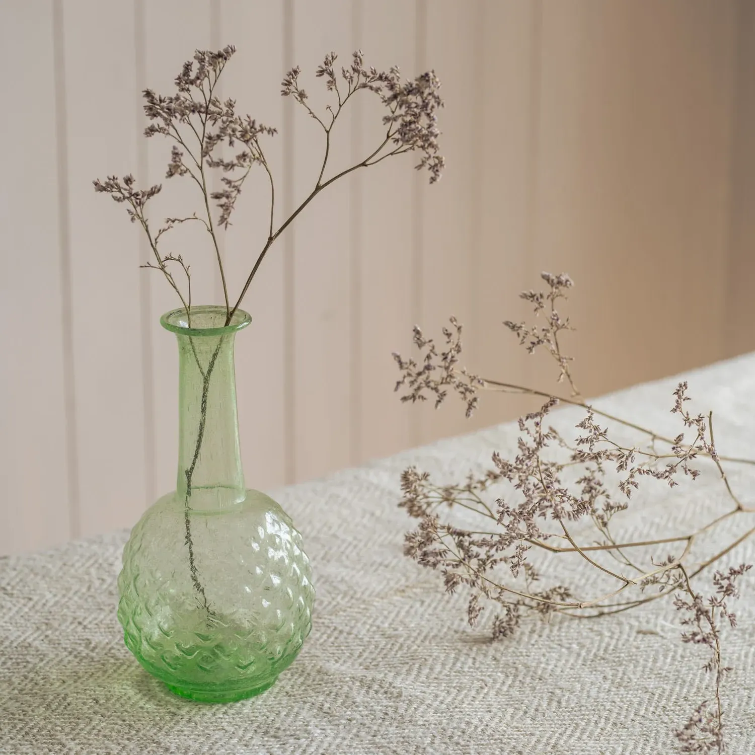 Small Recycled Glass Vase - Light Green