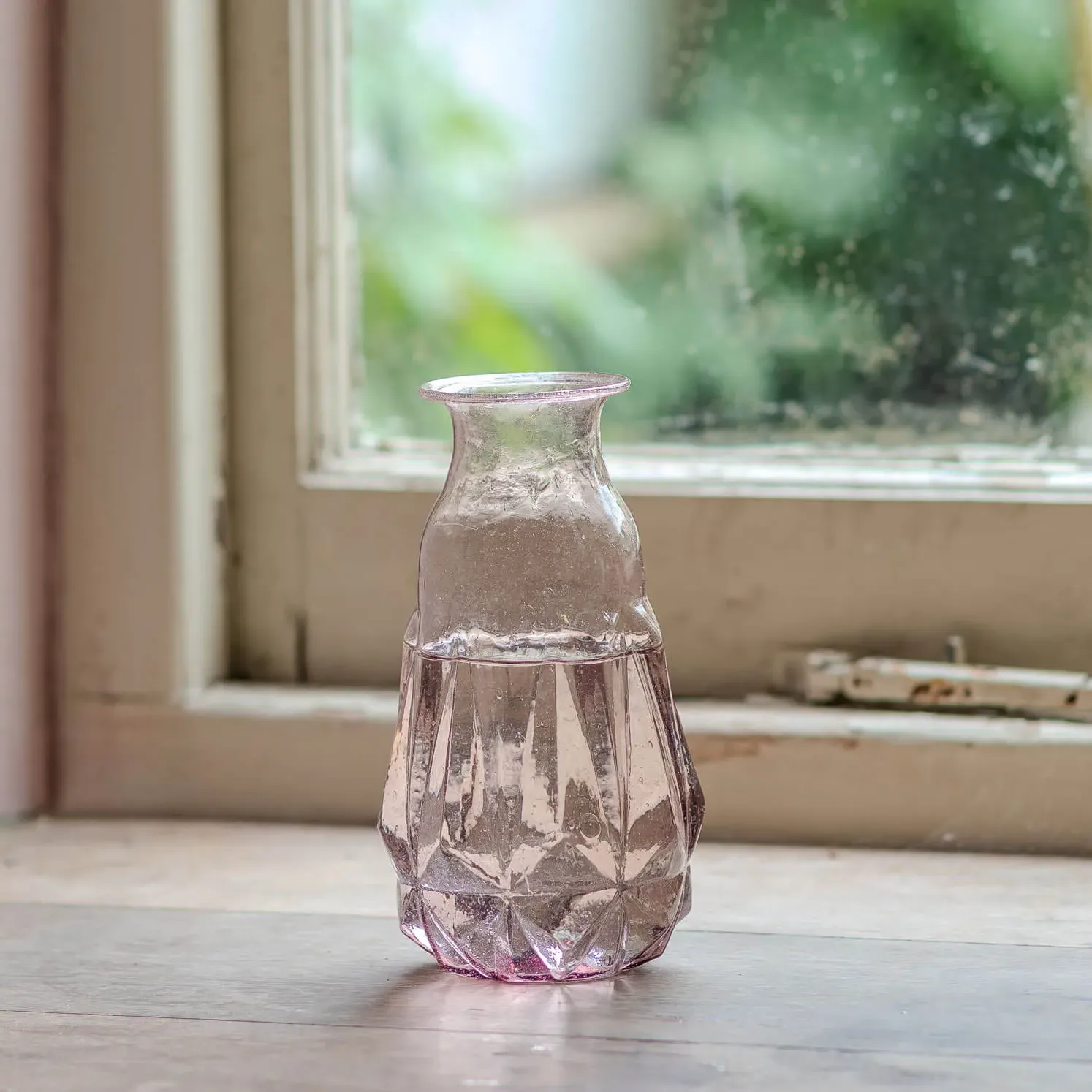 Small Recycled Glass Vase - Light Purple