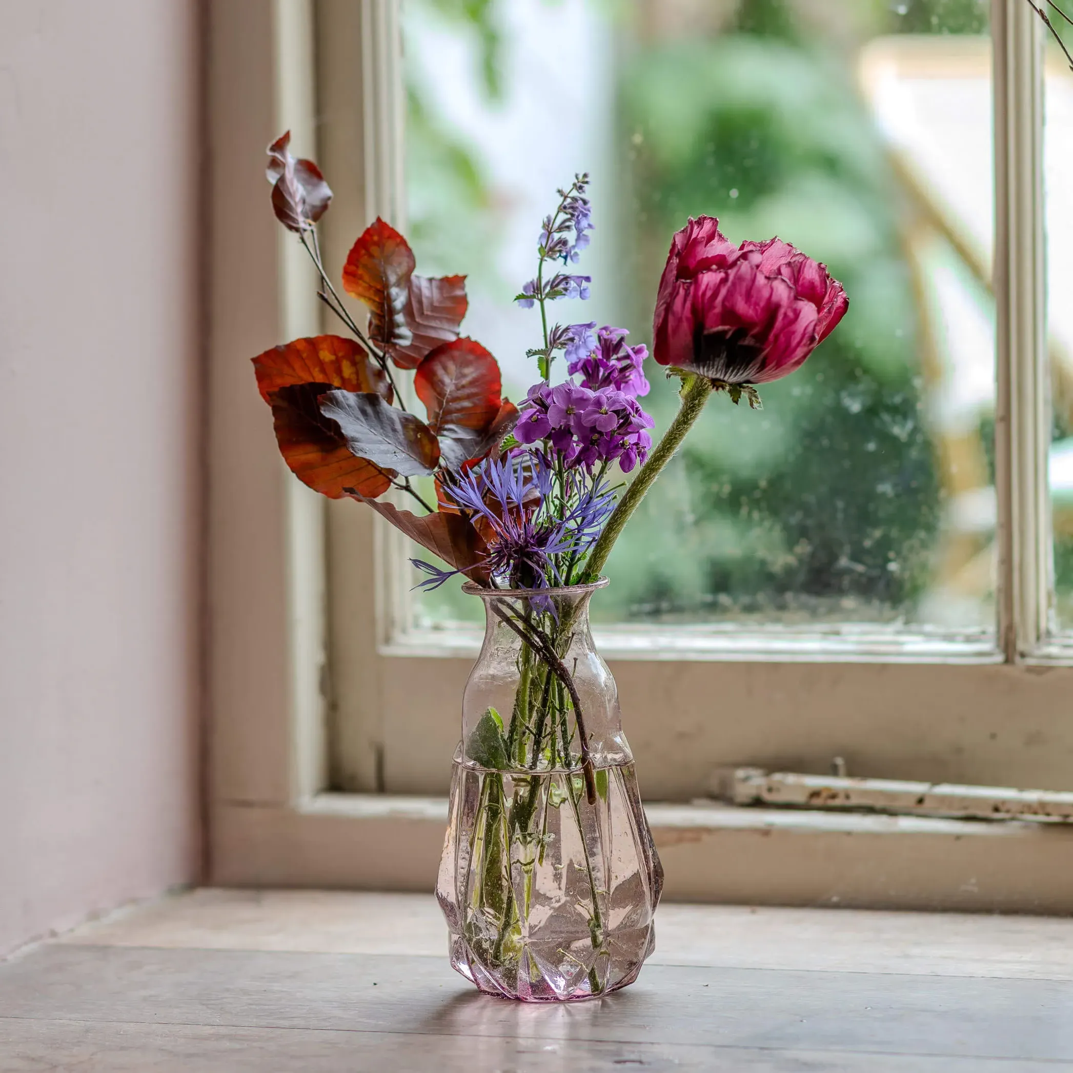 Small Recycled Glass Vase - Light Purple