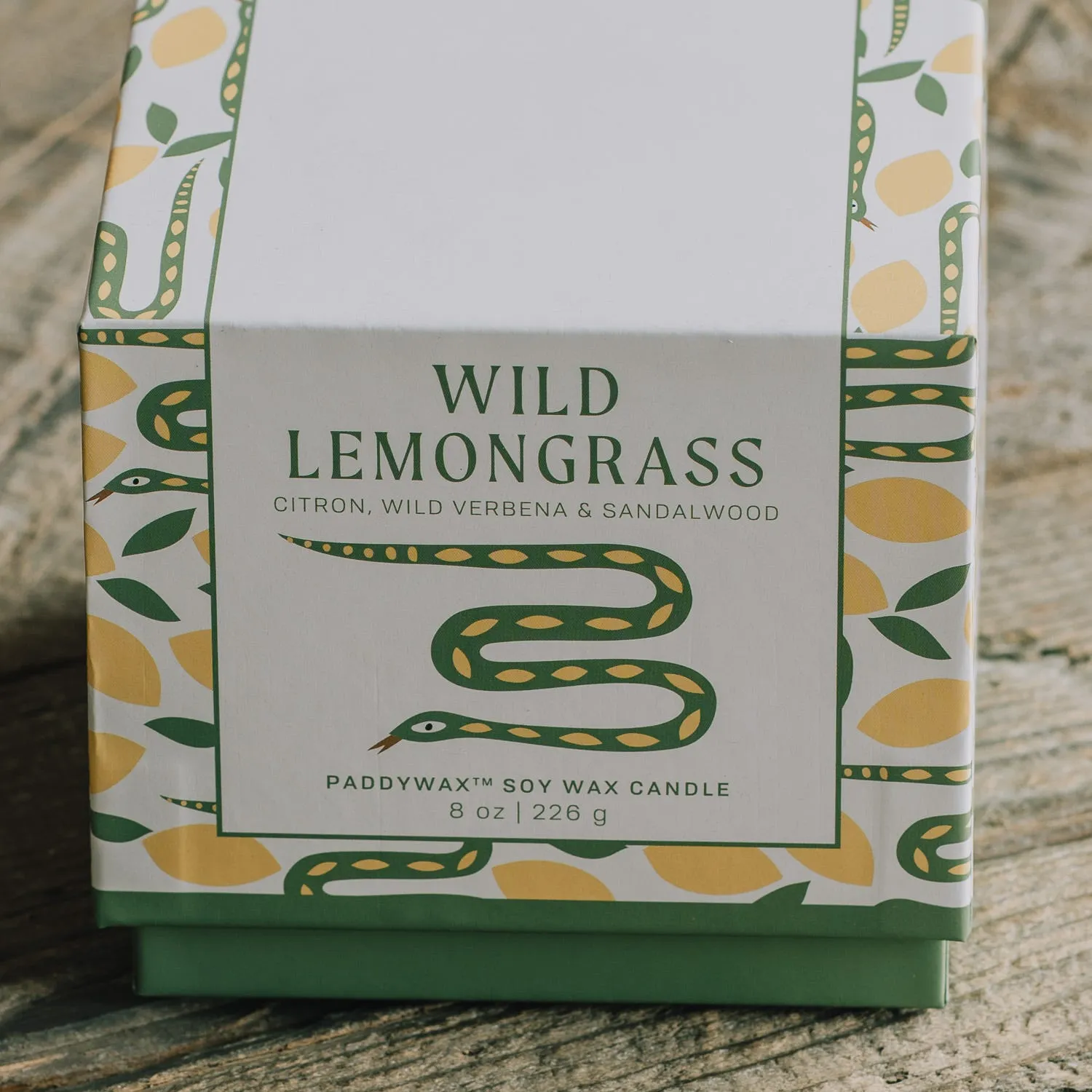 Snake Ceramic Lemongrass Candle - Ceramic