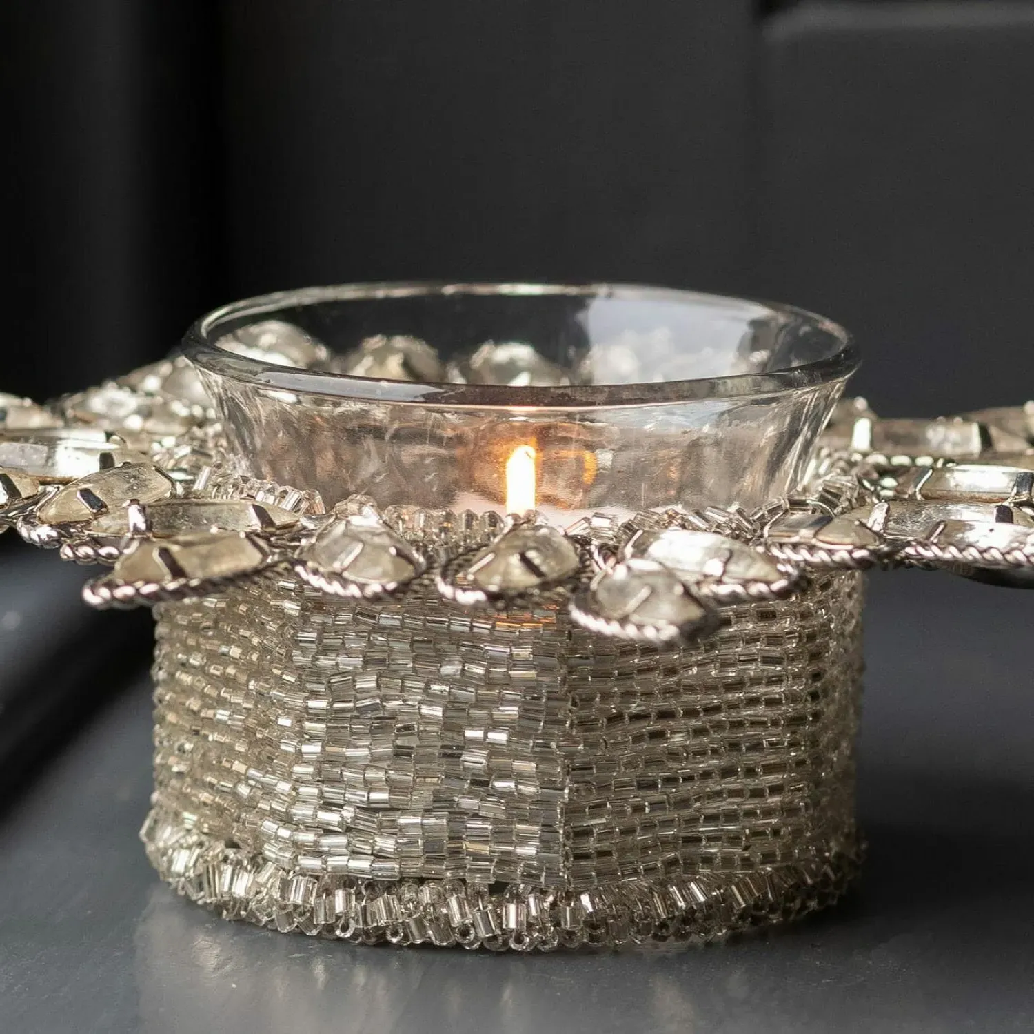 Snowflake Tealight Holder - Silver