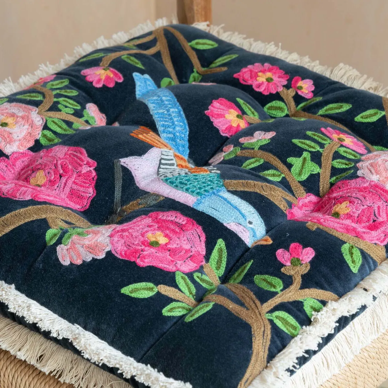 Songbird Seat Pad - Navy, Velvet