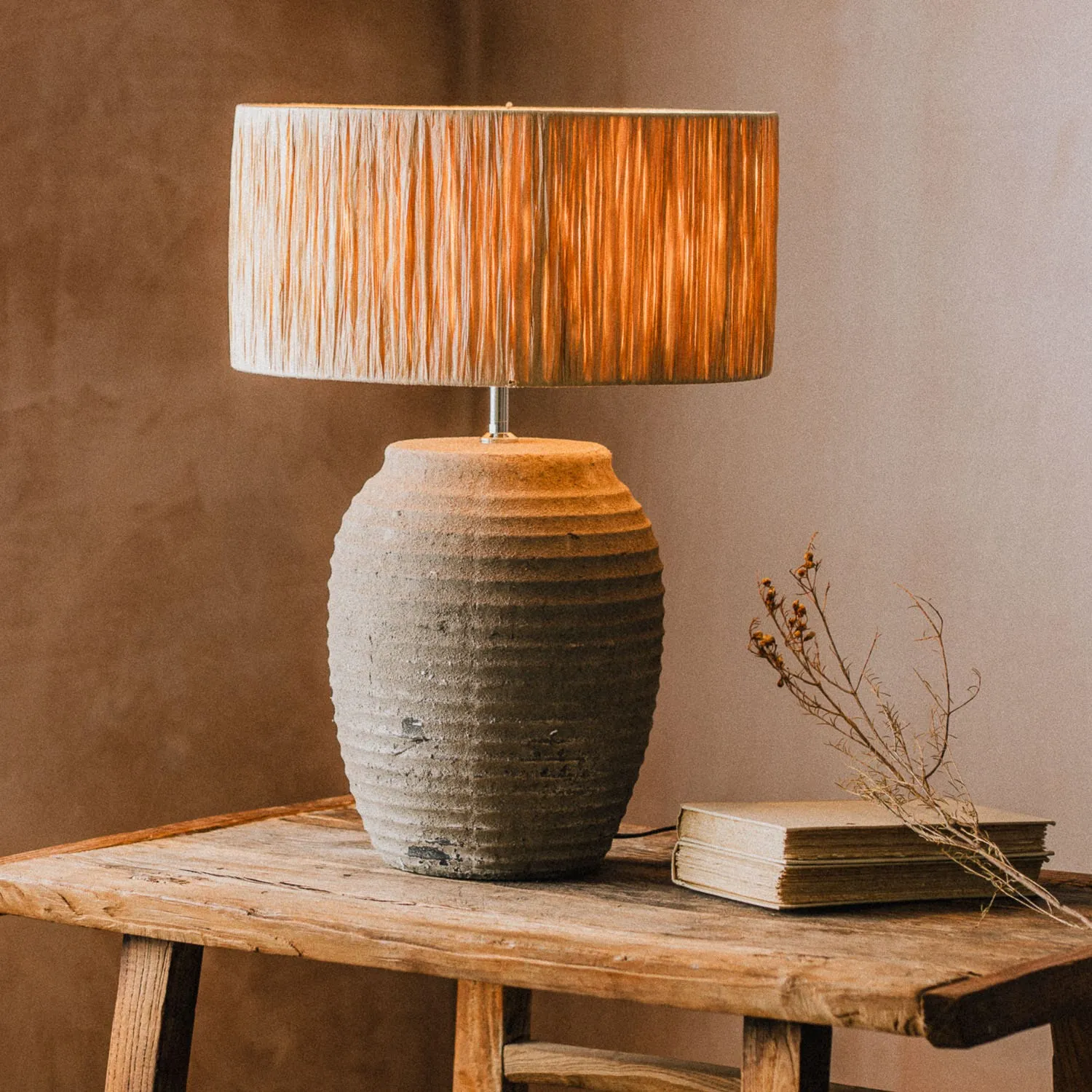 Sorley Ceramic Table Lamp - Grey