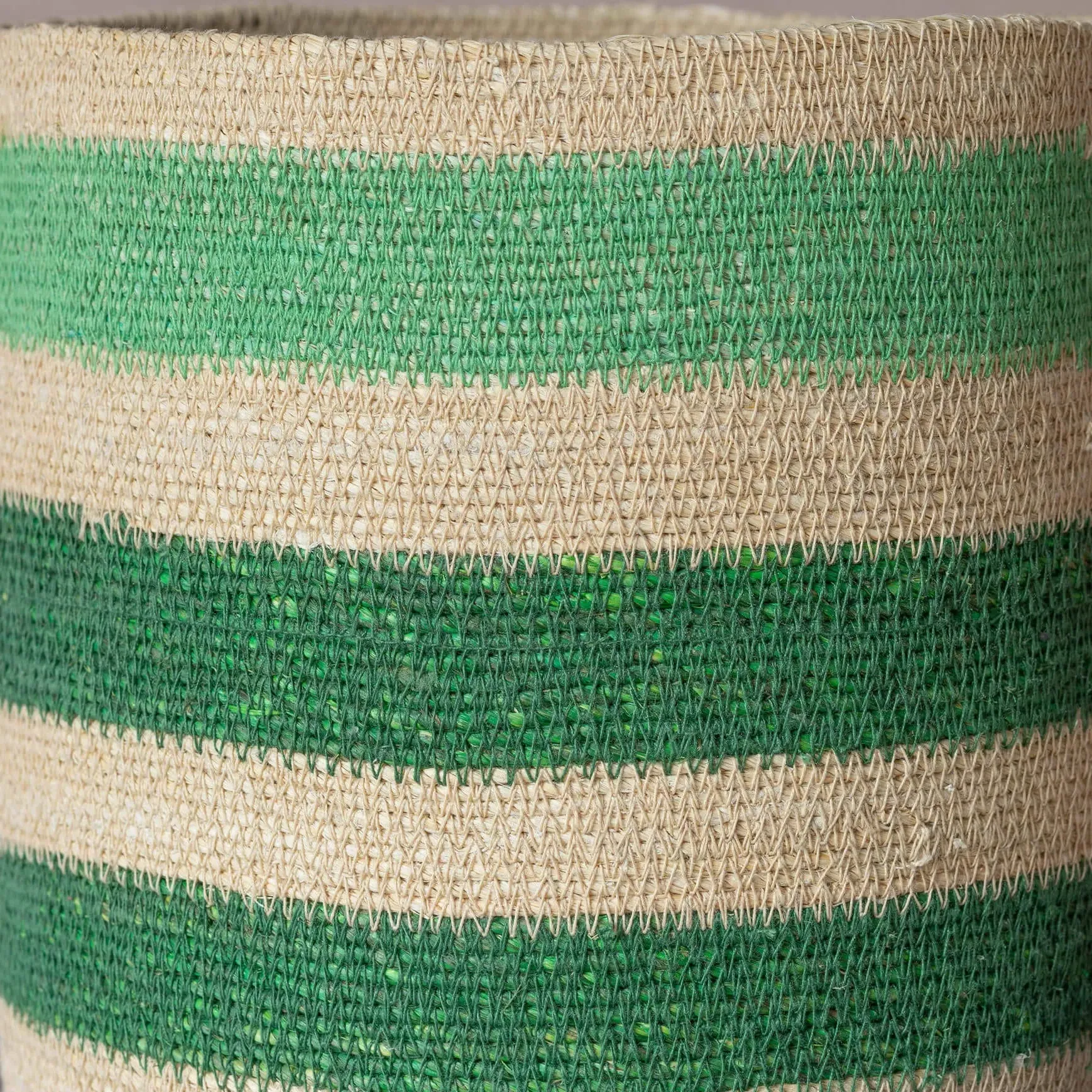 Soro Stripe Basket - Green