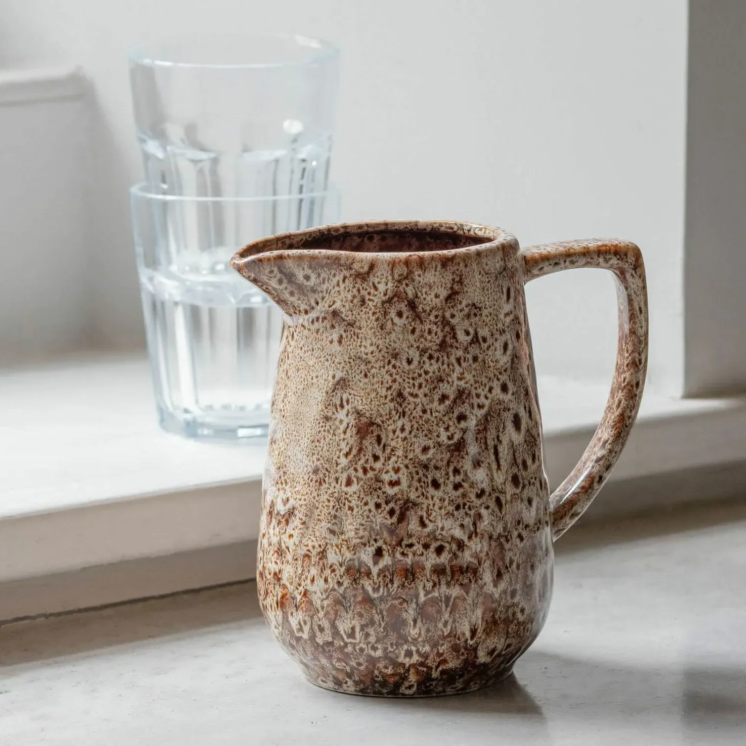 Speckle Jug - Brown, Ceramic