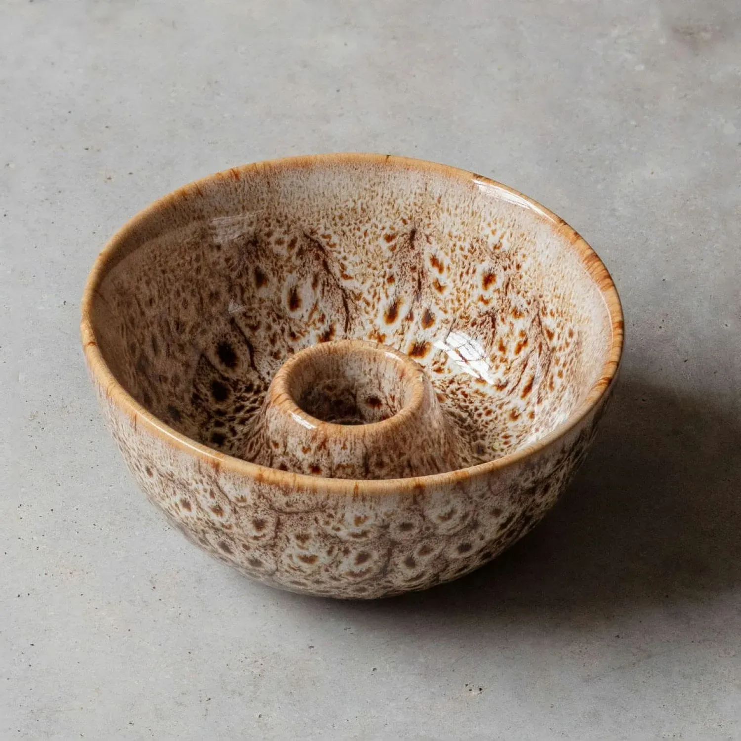 Speckled Candle Holder - Brown