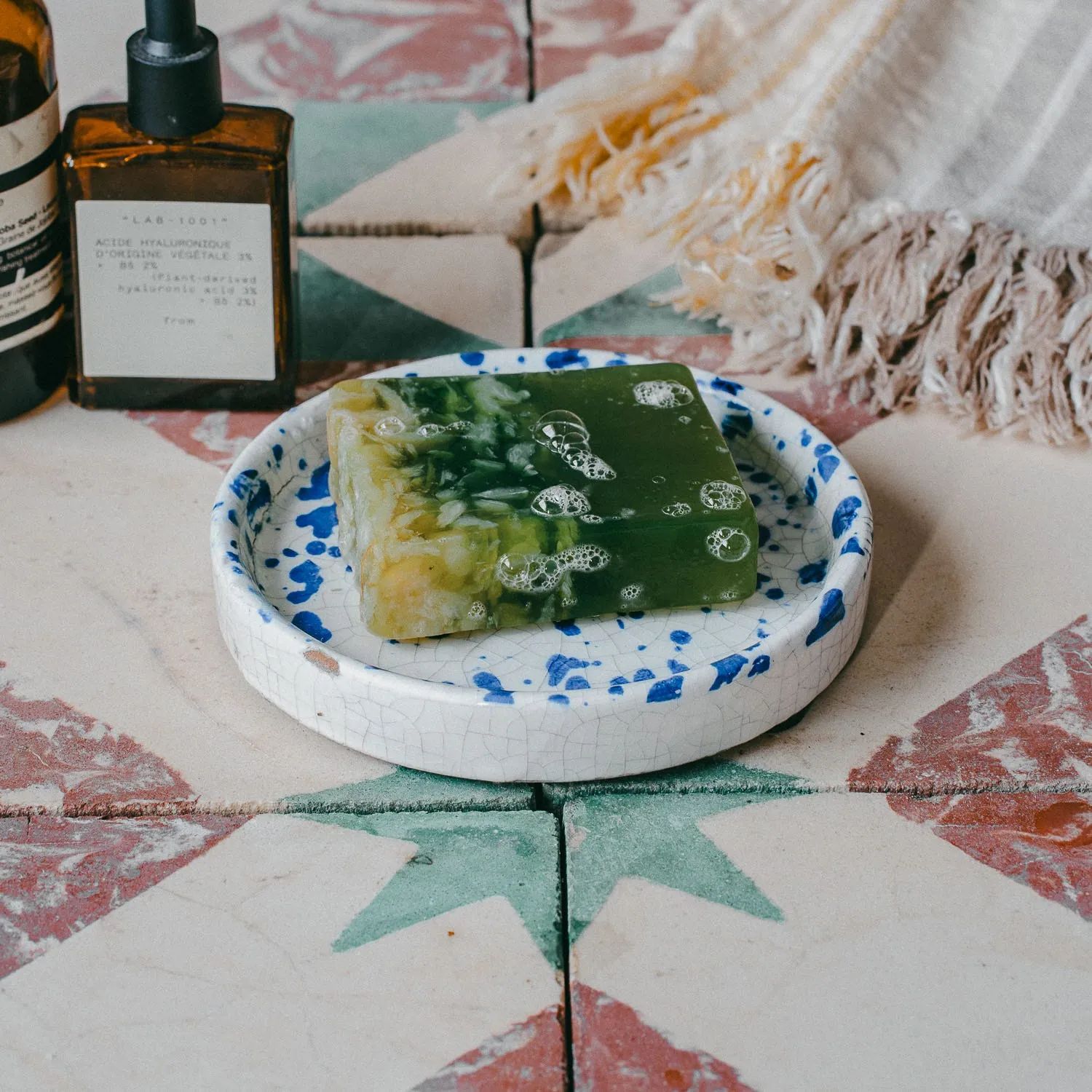 Splash Soap Dish - Blue, Terracotta