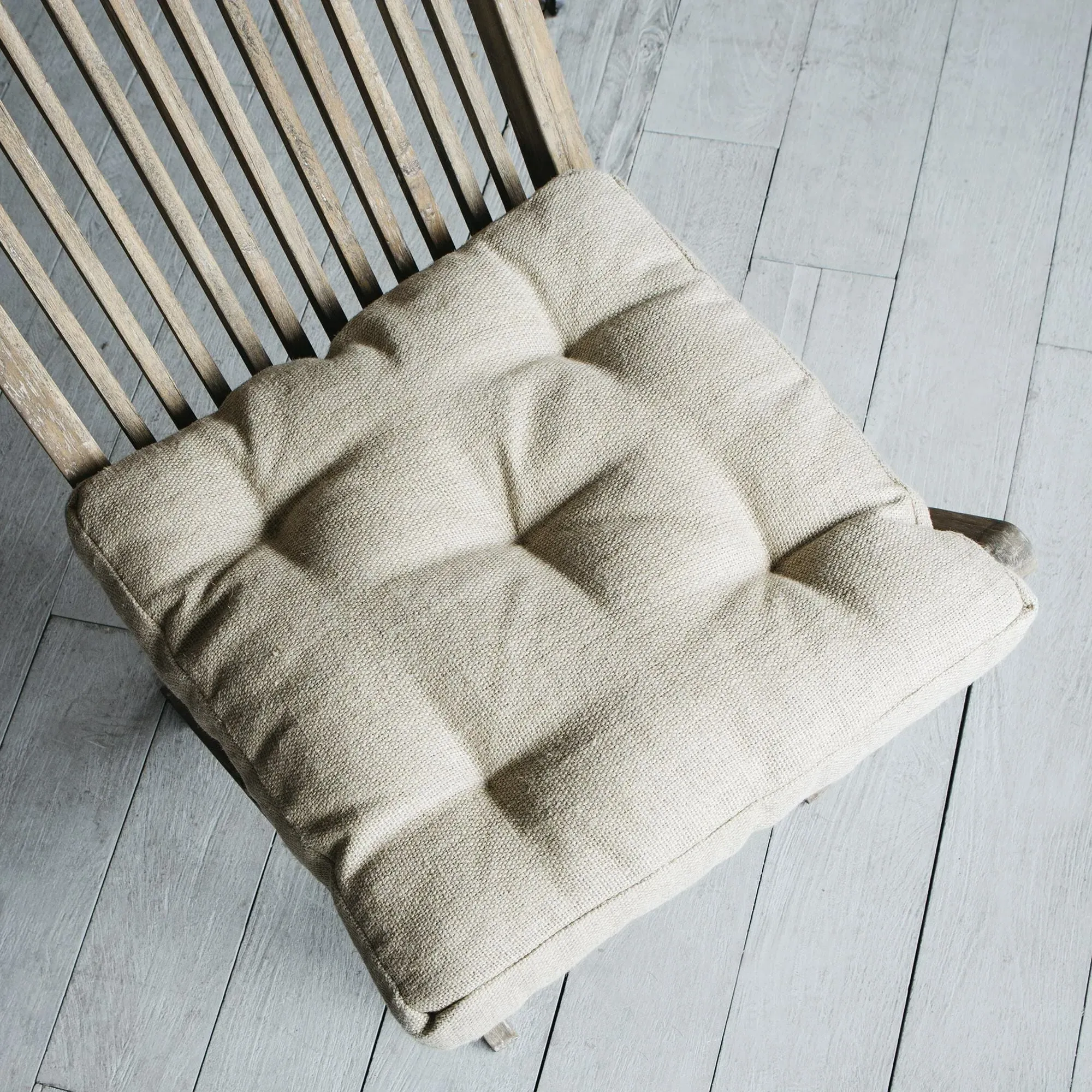 Square Seat Pad - Natural, Linen