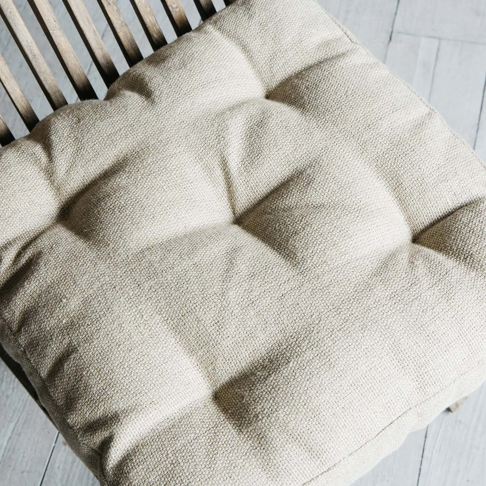 Square Seat Pad - Natural, Linen