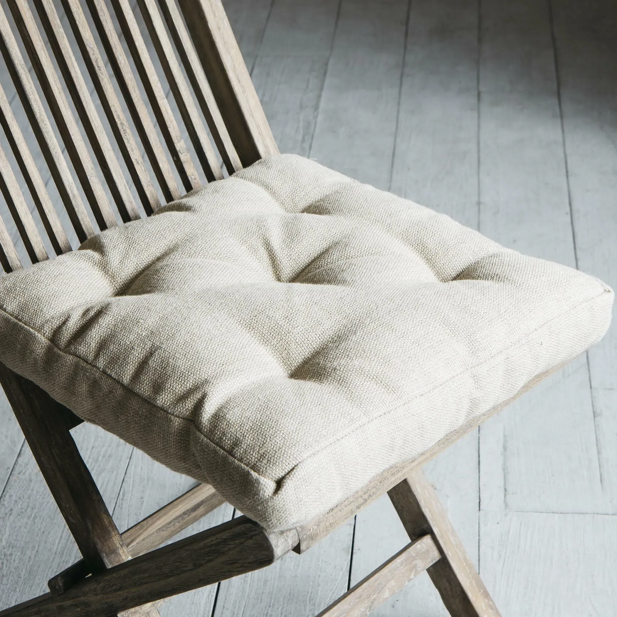 Square Seat Pad - Natural, Linen image