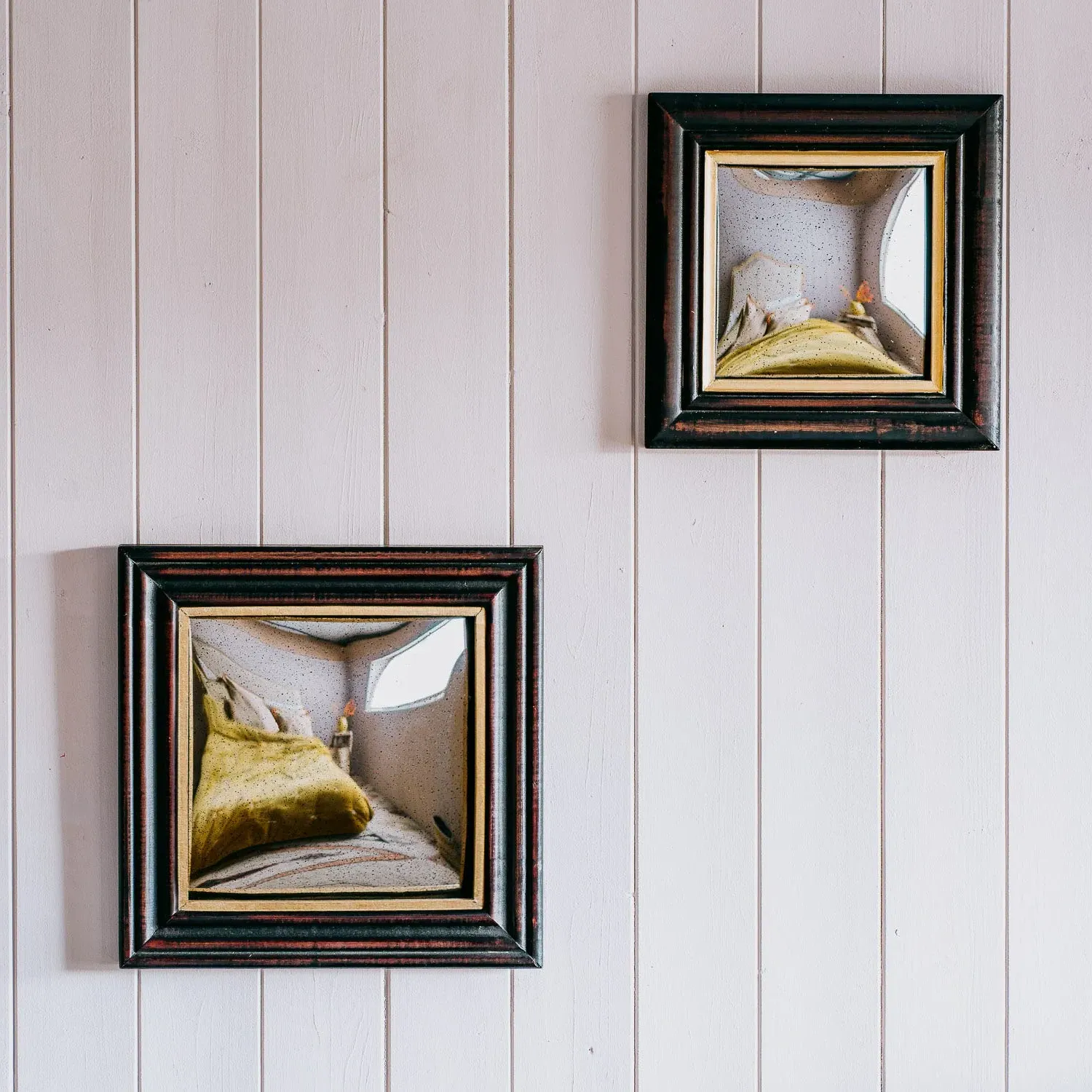 Square Wall Mirror Large - Black, Wood