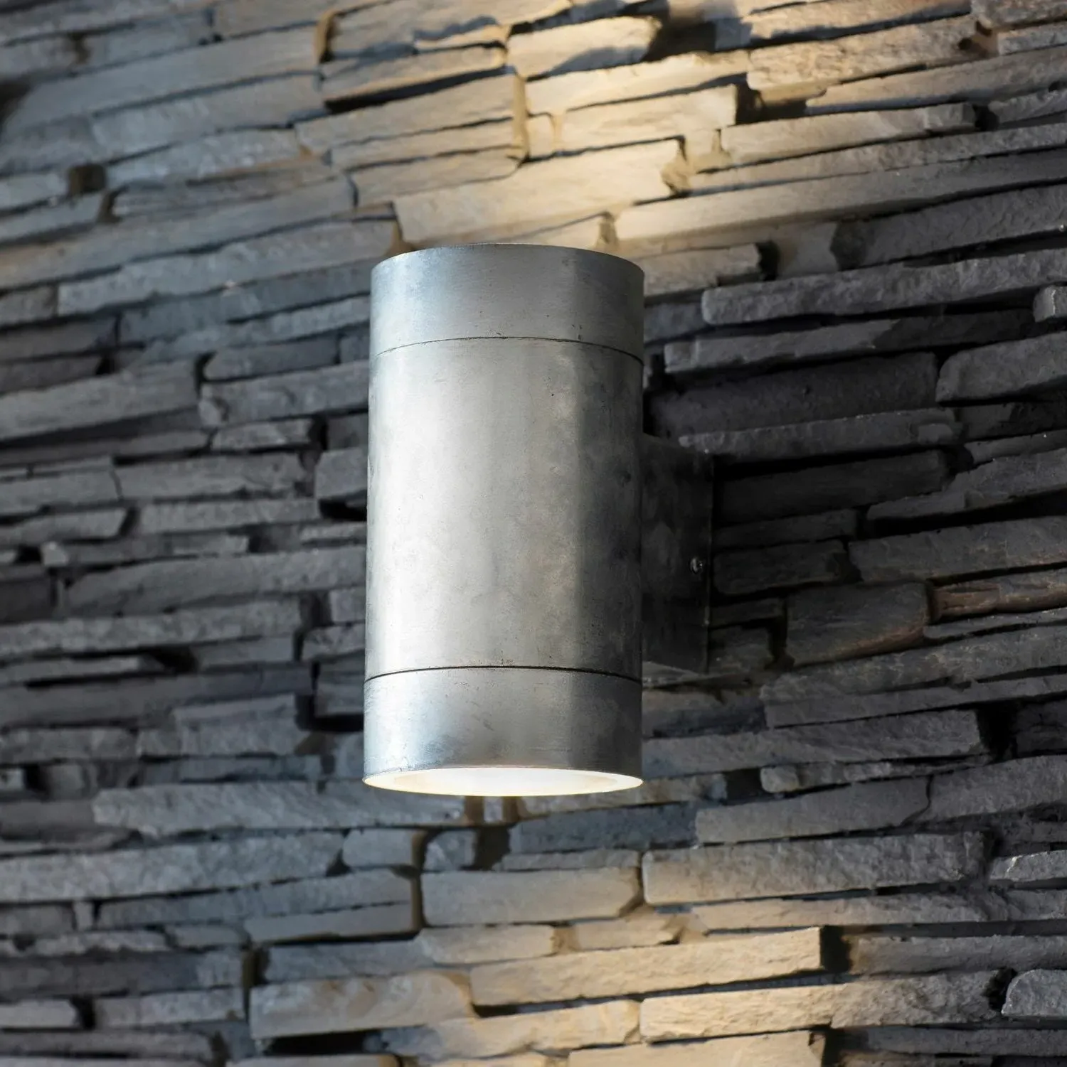 St Ives Large Up-and-Down Wall Light - Galvanised Steel