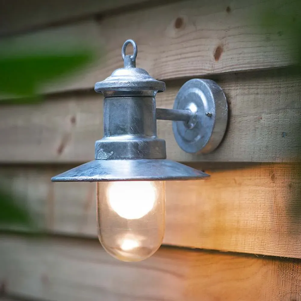 St Ives Ships Light - Galvanised Steel, Glass