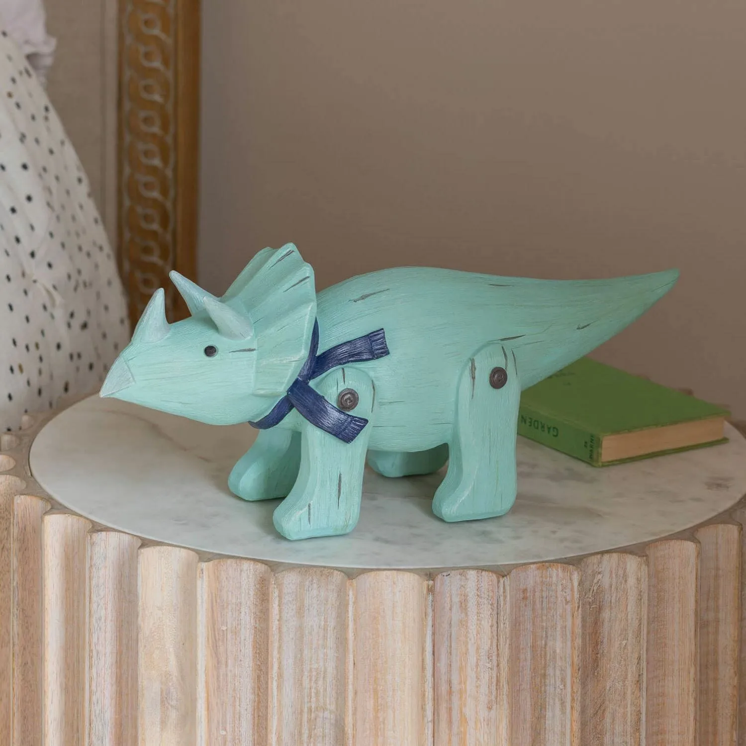Standing Triceratops Night Light - Green