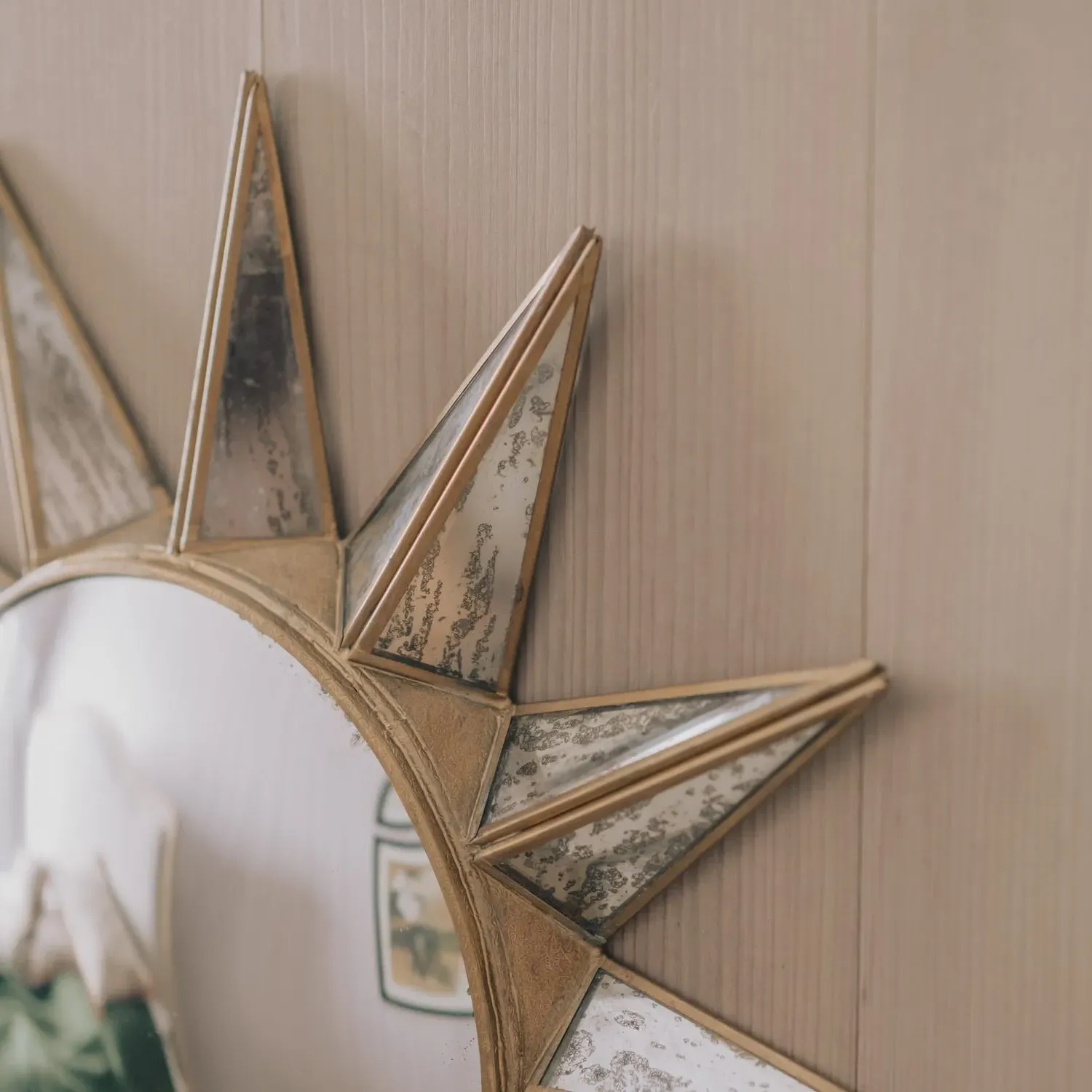 Star Convex Large Wall Mirror - Gold