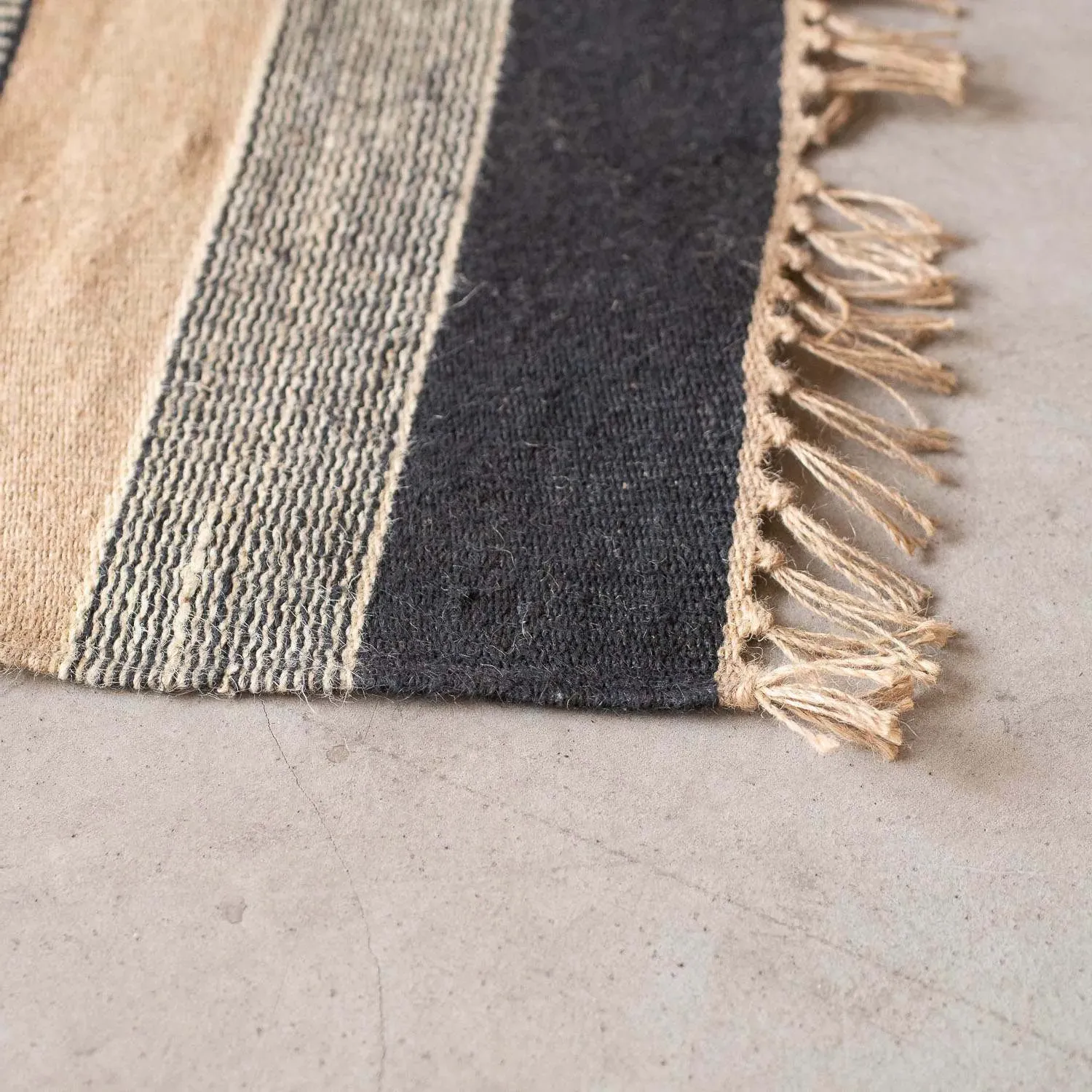 Striped Rug - Blush, Jute