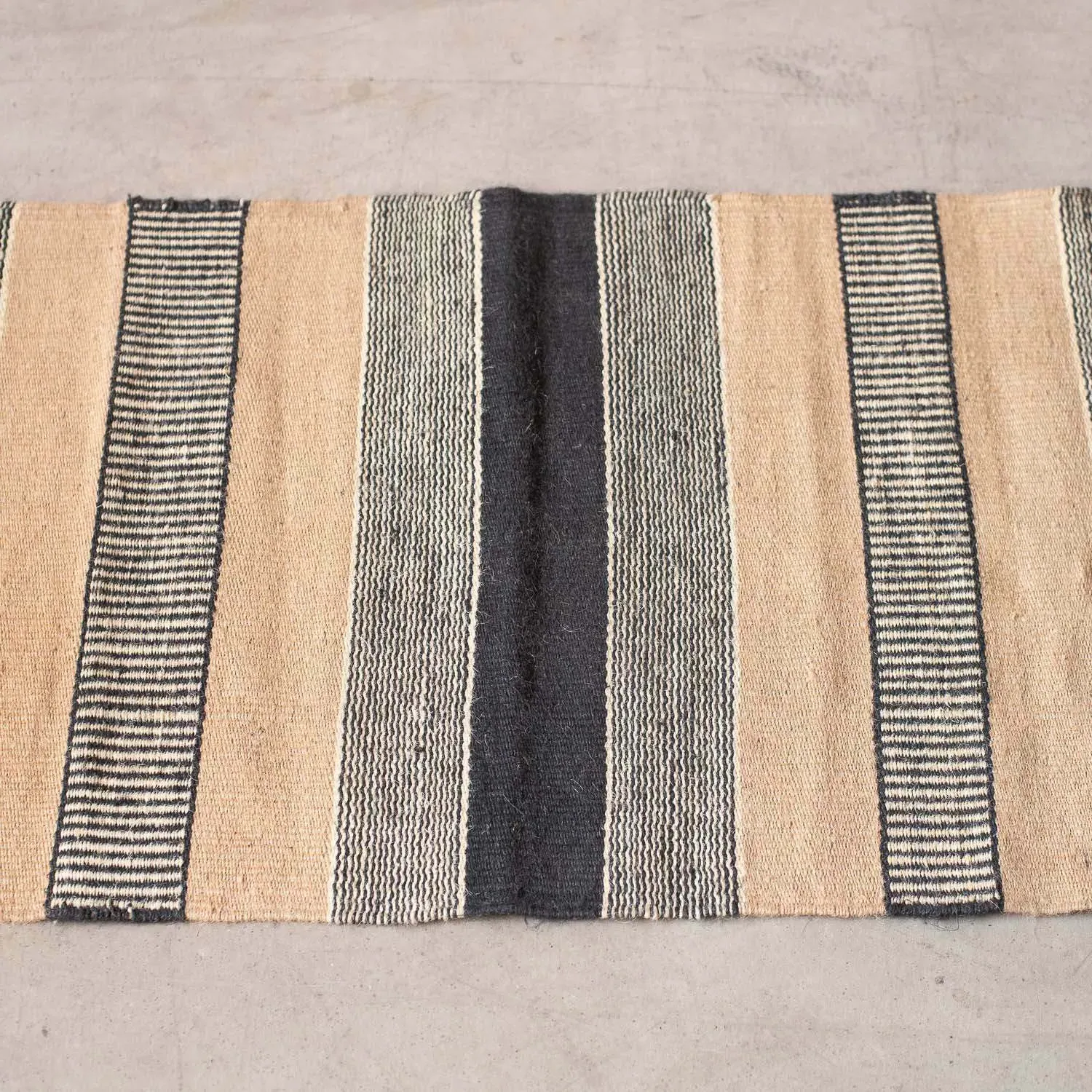 Striped Rug - Blush, Jute