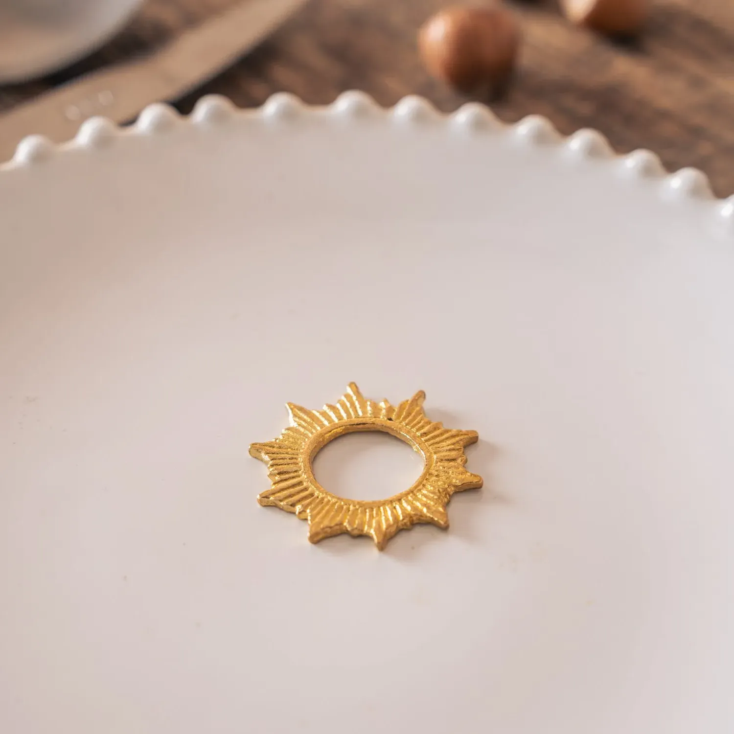 Sun Napkin Ring - Gold, Brass