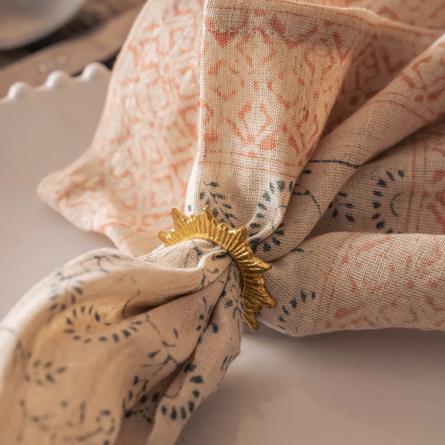 Sun Napkin Ring - Gold, Brass