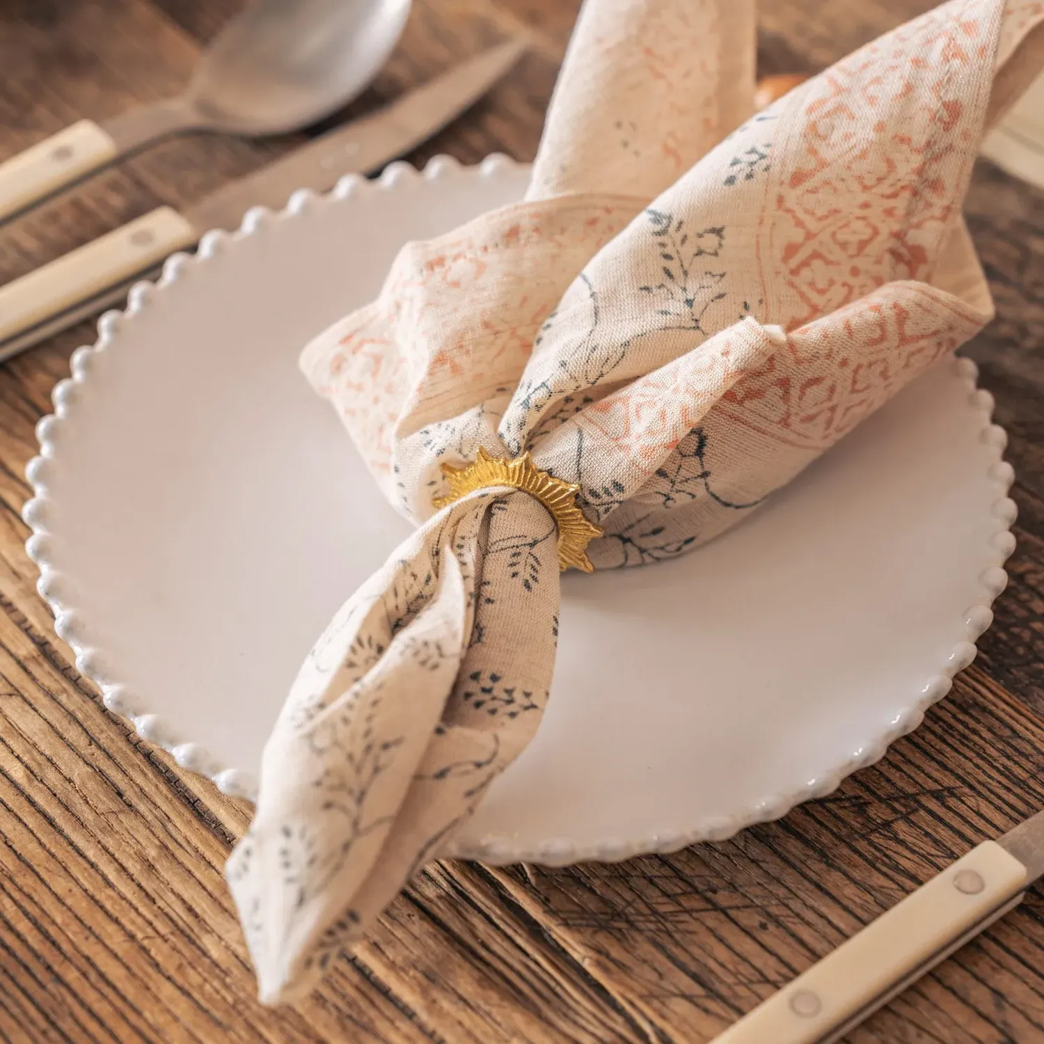 Sun Napkin Ring - Gold, Brass image