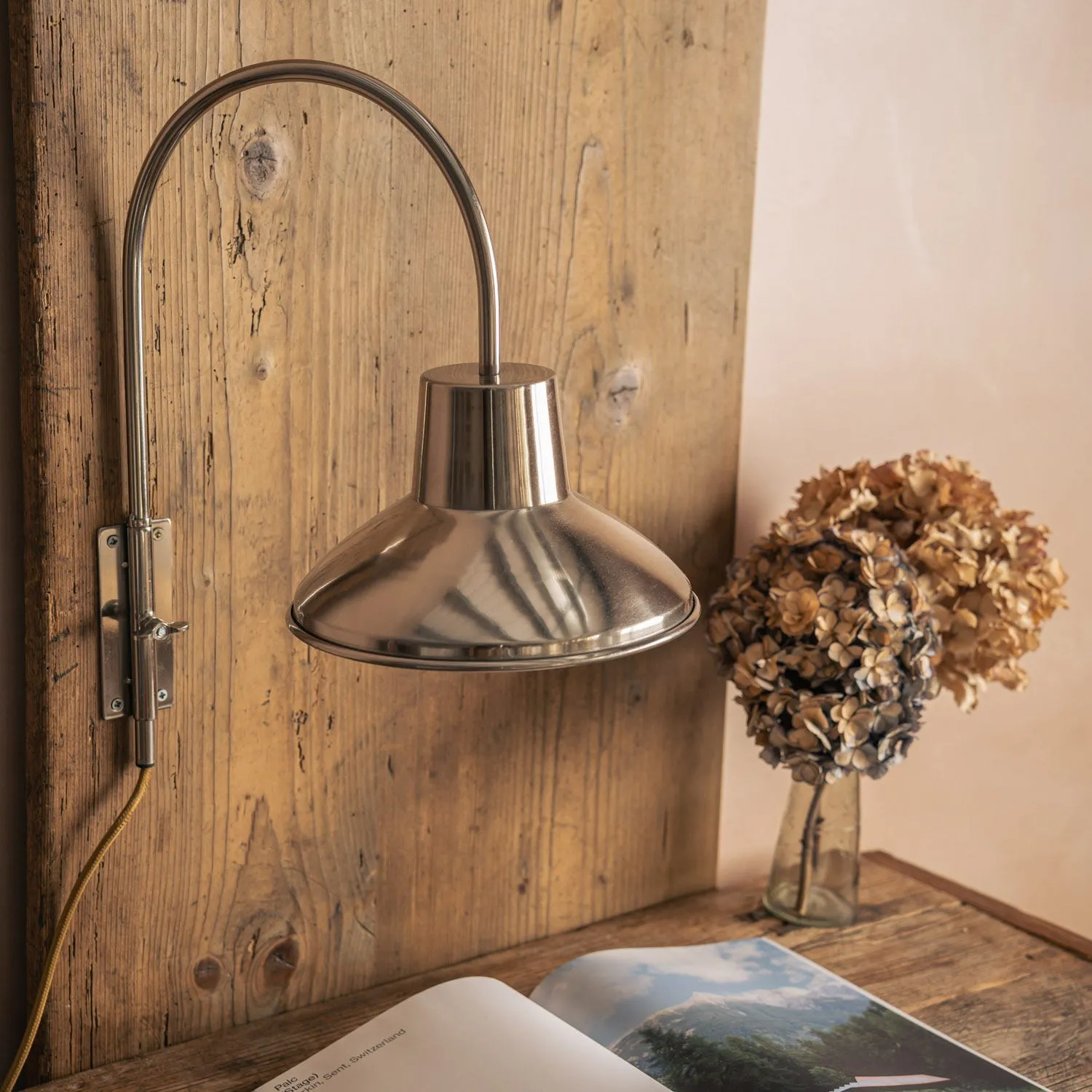 Swan Neck Wall Light - Steel, Iron