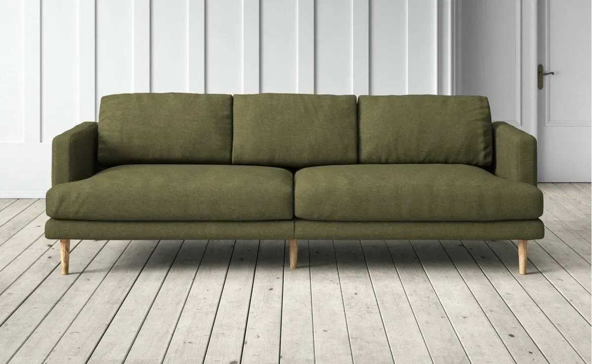 Sydney 3-Seater Sofa - Olive, Linen