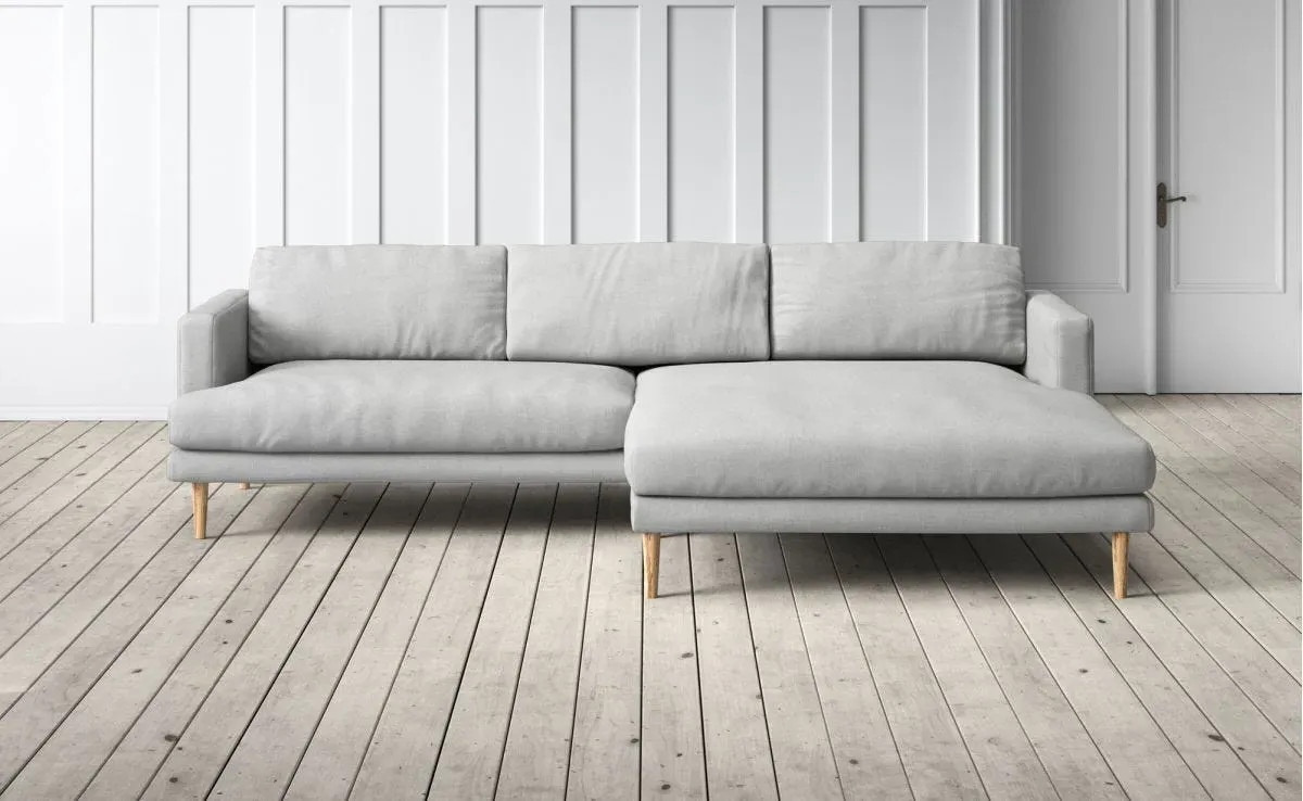 Sydney 4-Seater Left Chaise Sofa - Grey Beige