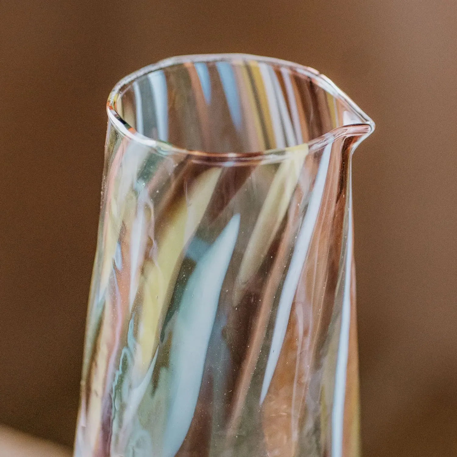 Tall Carafe - Brown Speckled, Glass