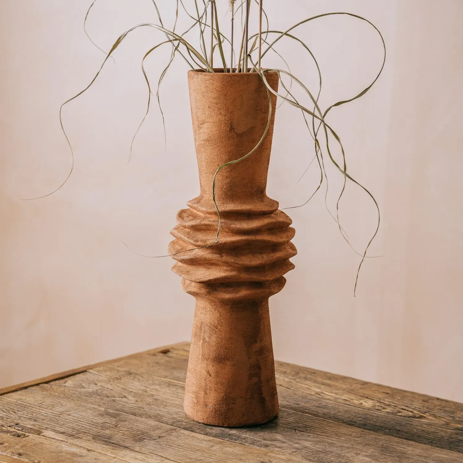 Tall Ceramic Vase - Terracotta