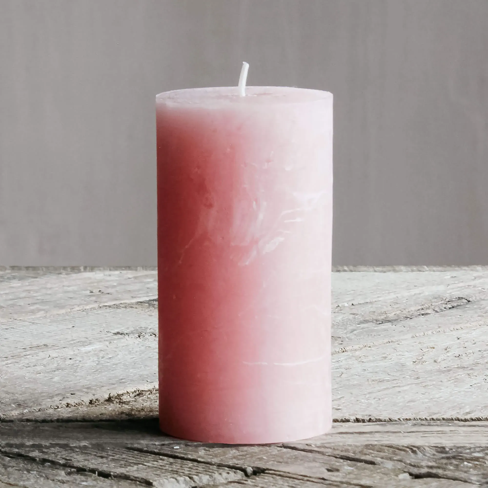 Tall Pillar Candle - Dusky Pink, Wax