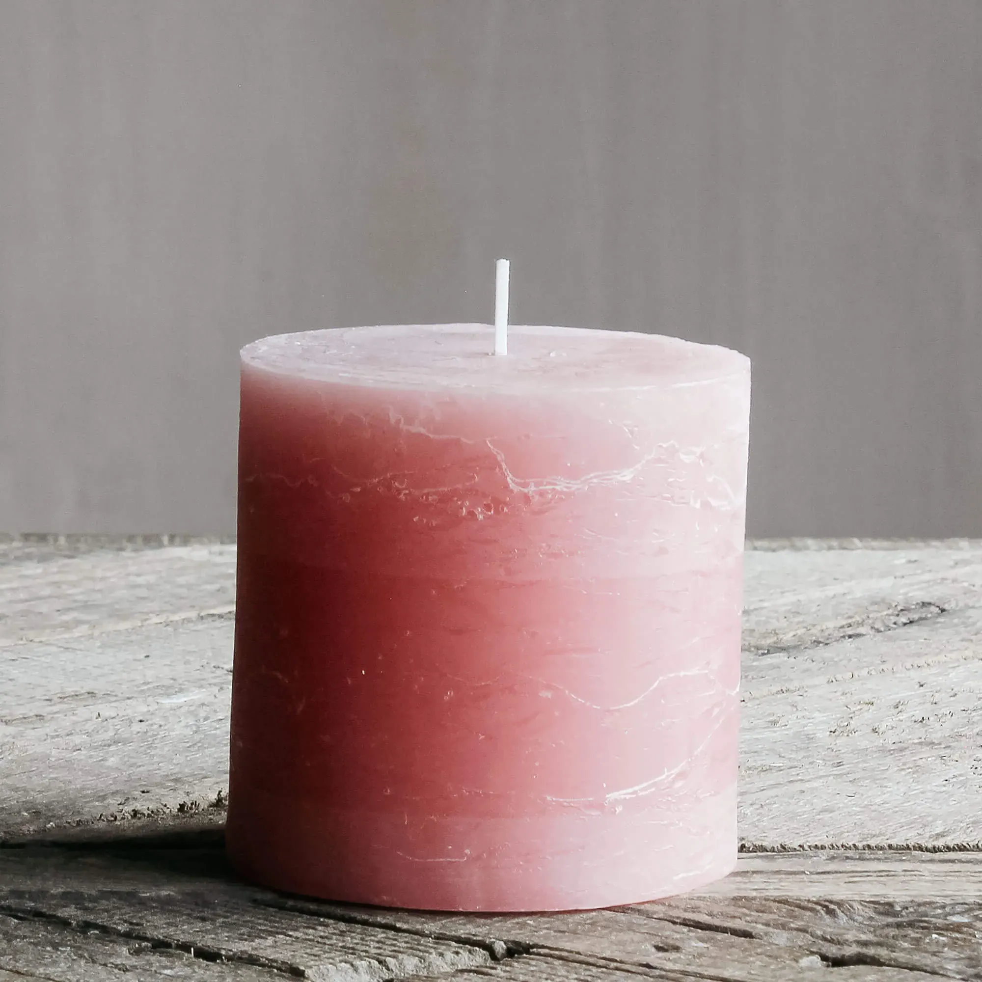 Tall Pillar Candle - Dusky Pink, Wax