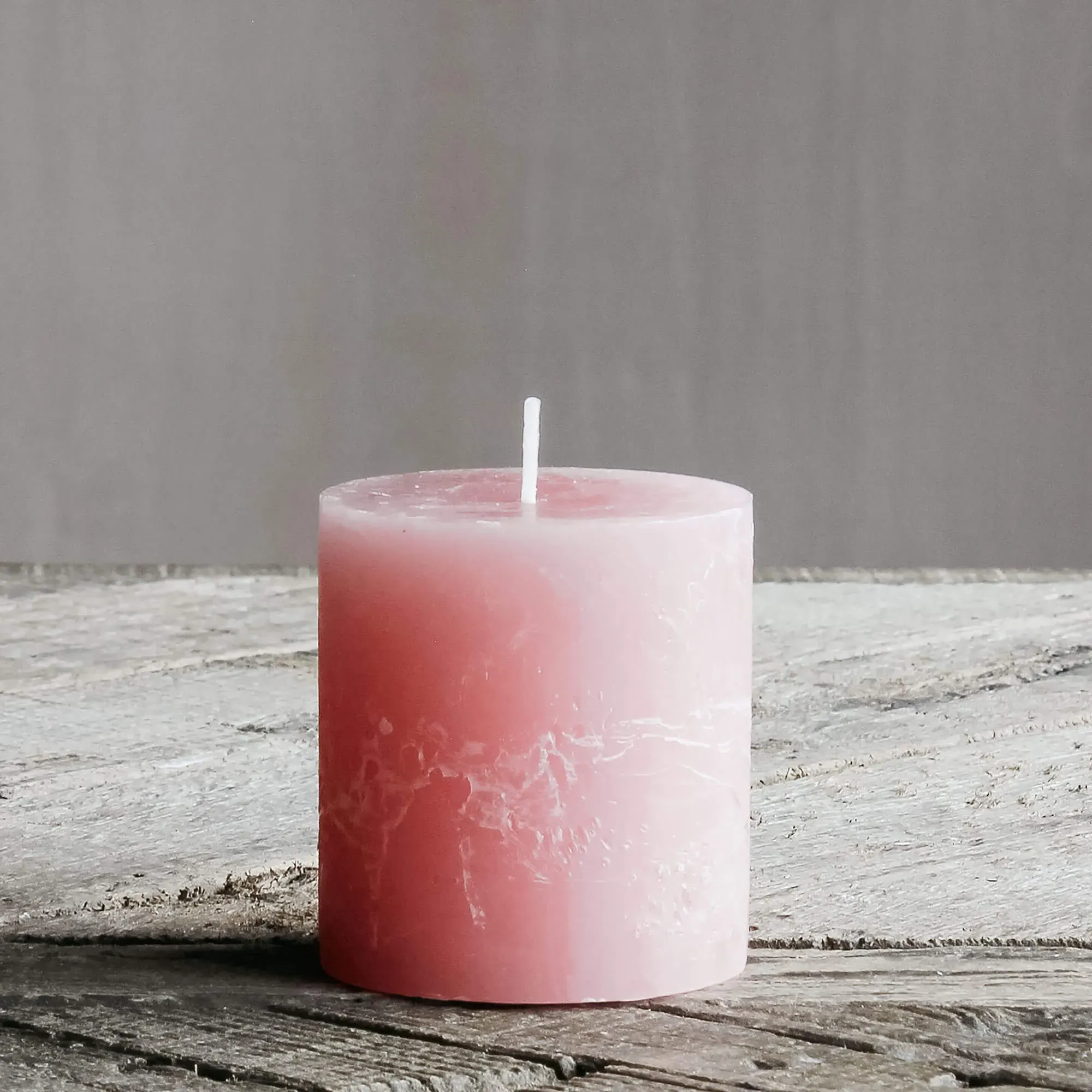 Tall Pillar Candle - Dusky Pink, Wax