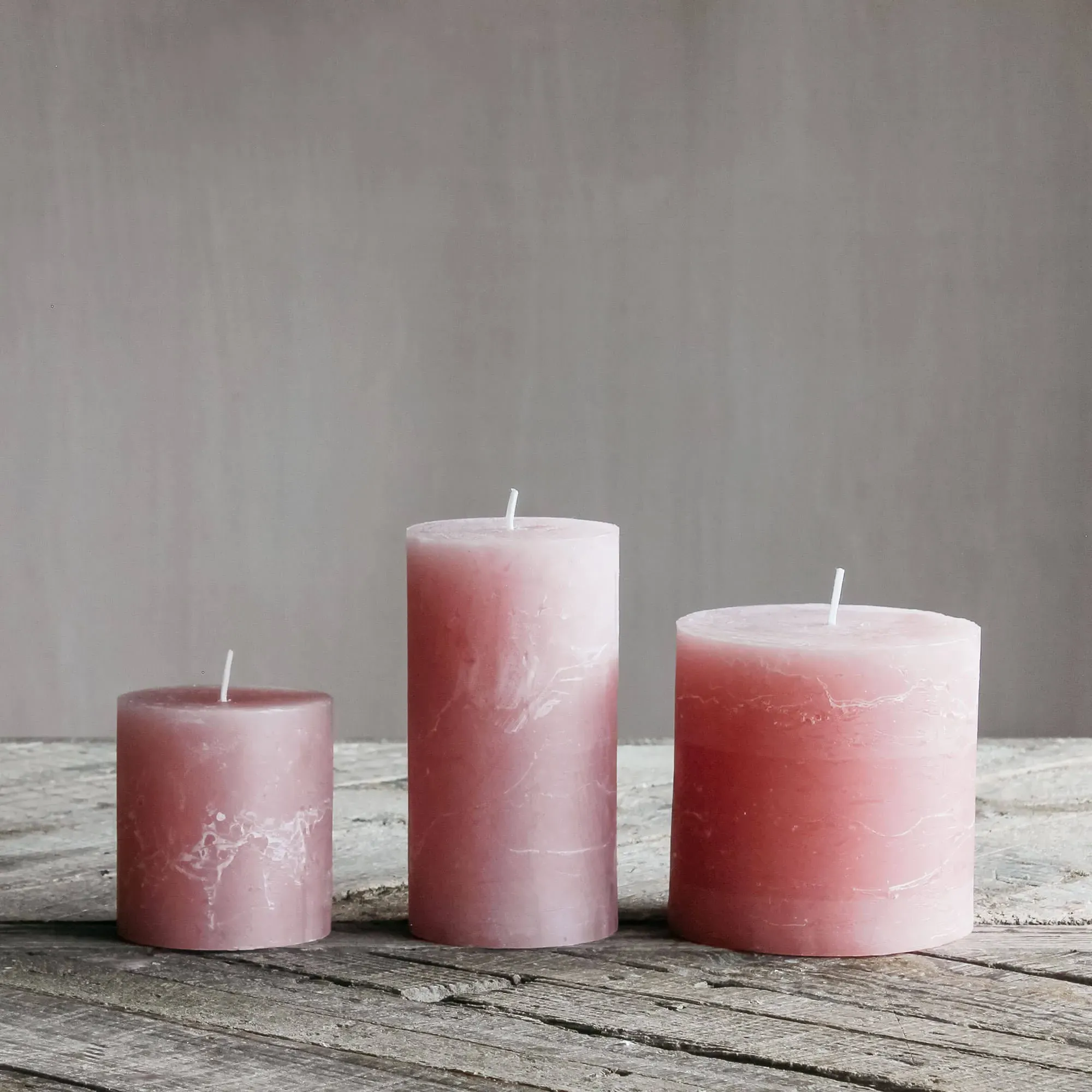Tall Pillar Candle - Dusky Pink, Wax image