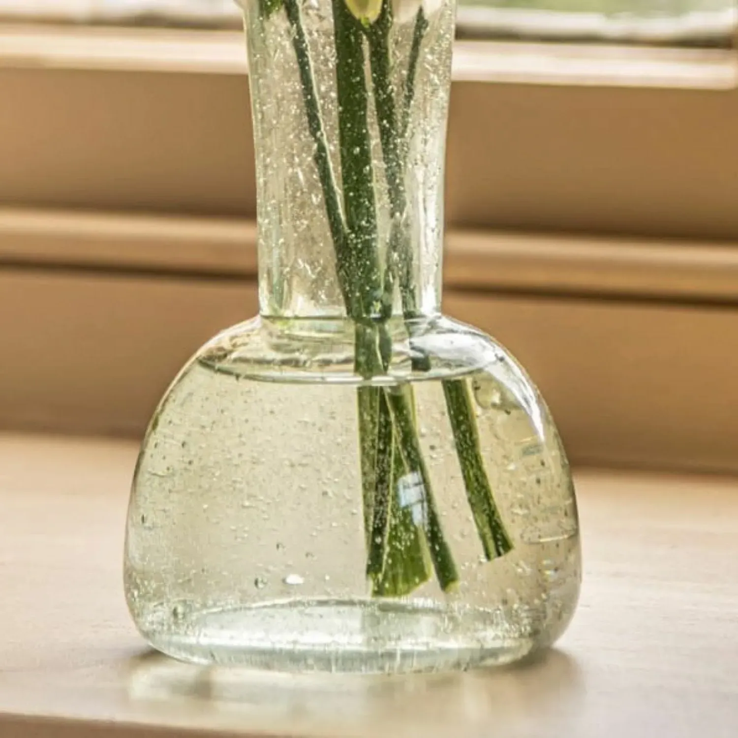 Tall Rustic Glass Posy Vase