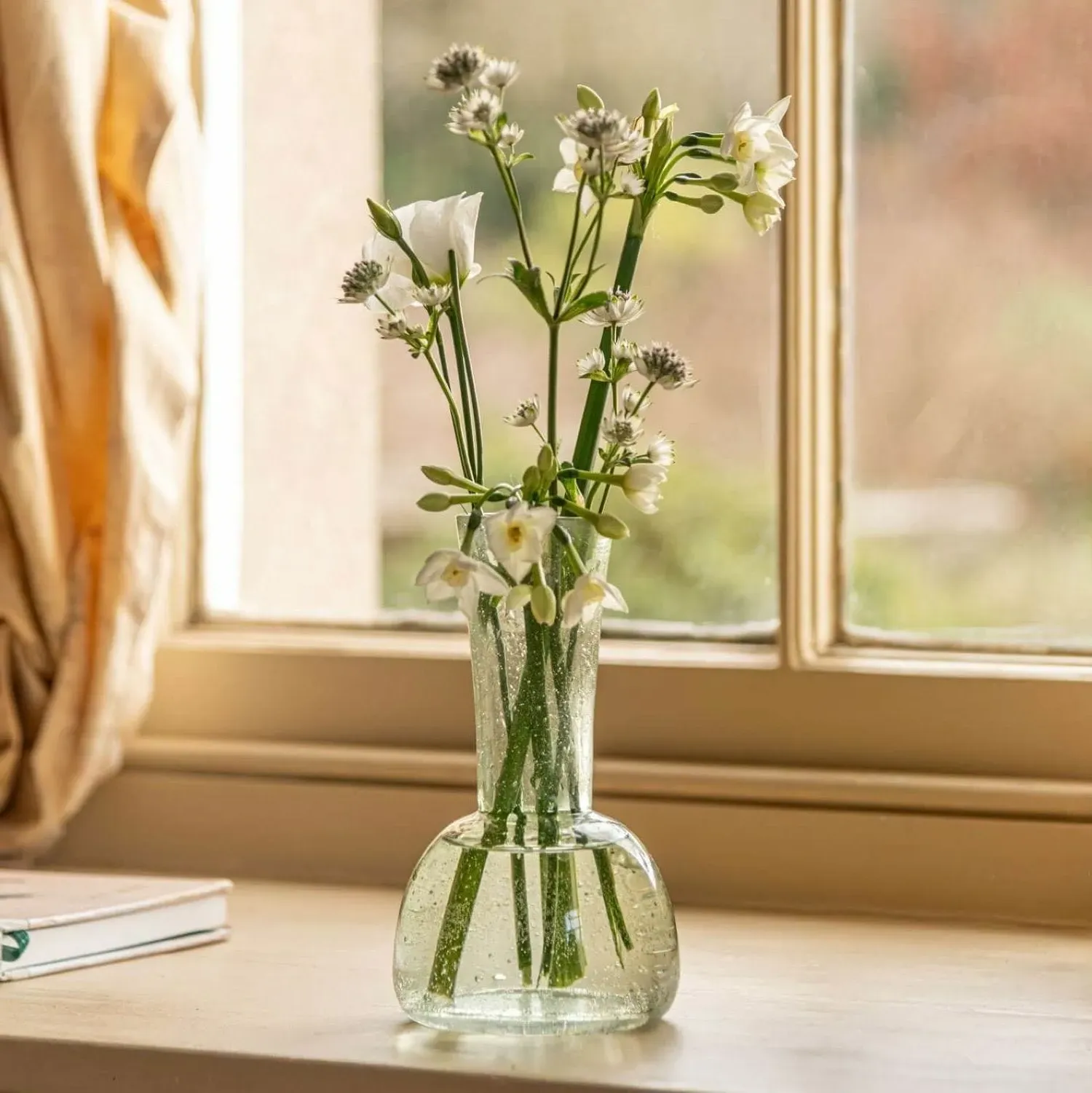 Tall Rustic Glass Posy Vase